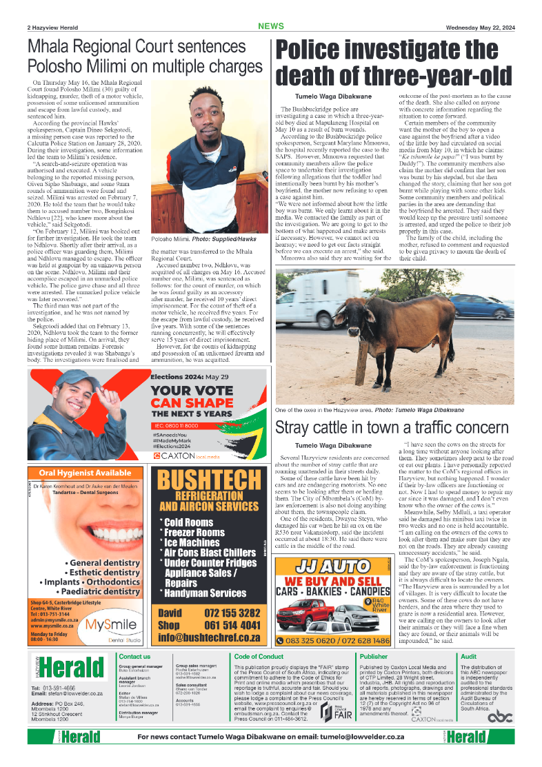 Hazyview Herald 22 May 2024 page 2