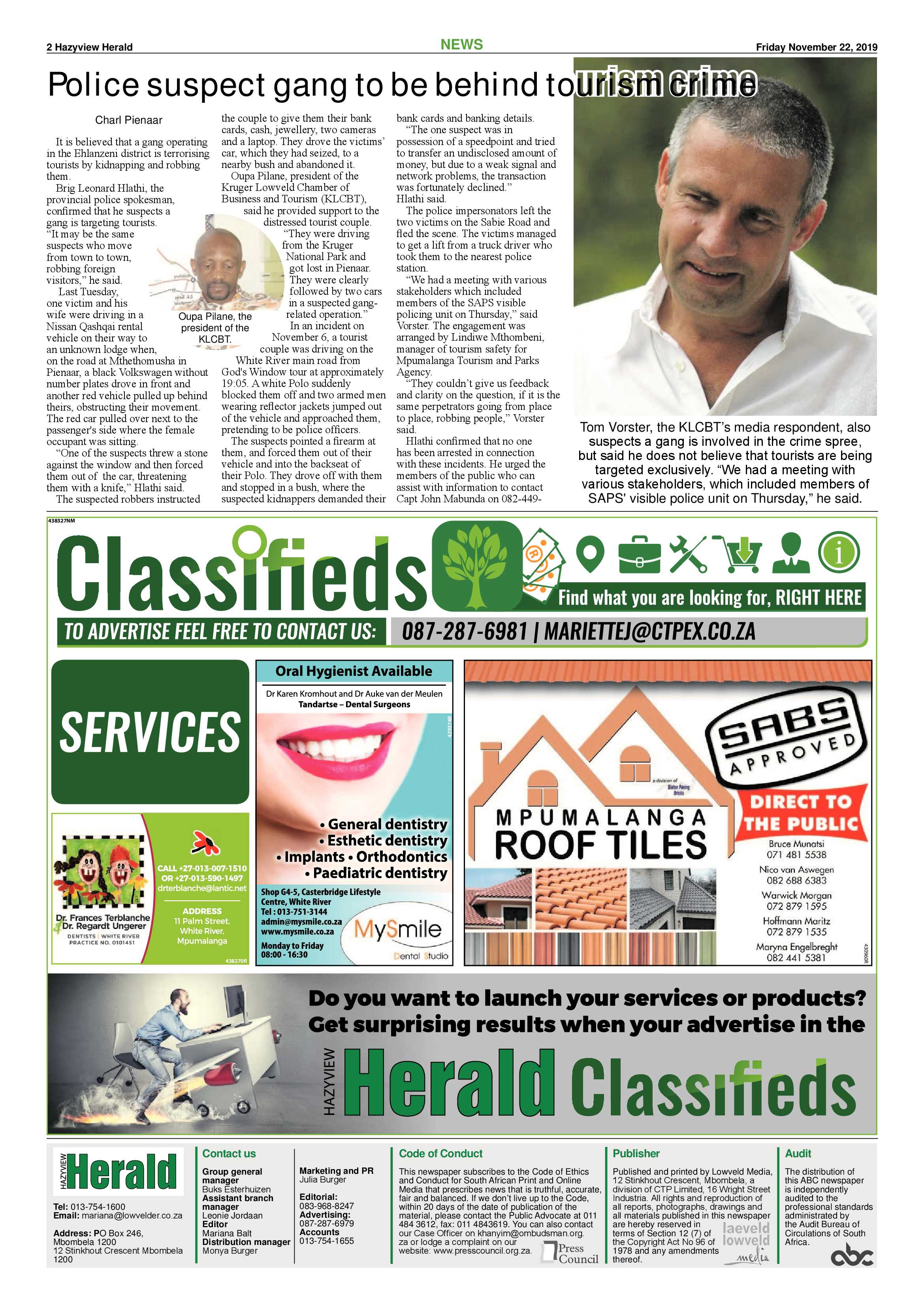 Hazyview Herald 22 November 2019 page 2
