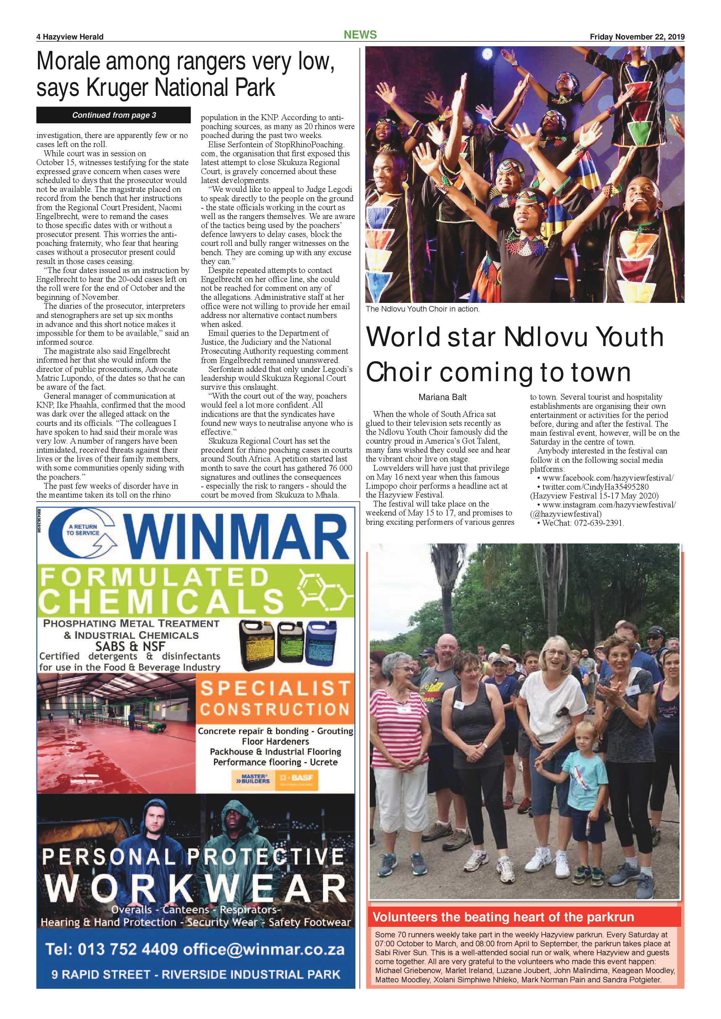 Hazyview Herald 22 November 2019 page 4