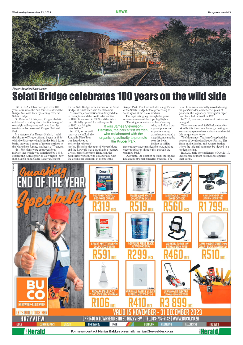 Hazyview Herald 22 November 2023 page 3
