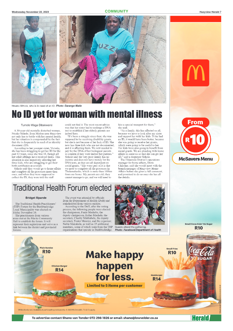 Hazyview Herald 22 November 2023 page 7