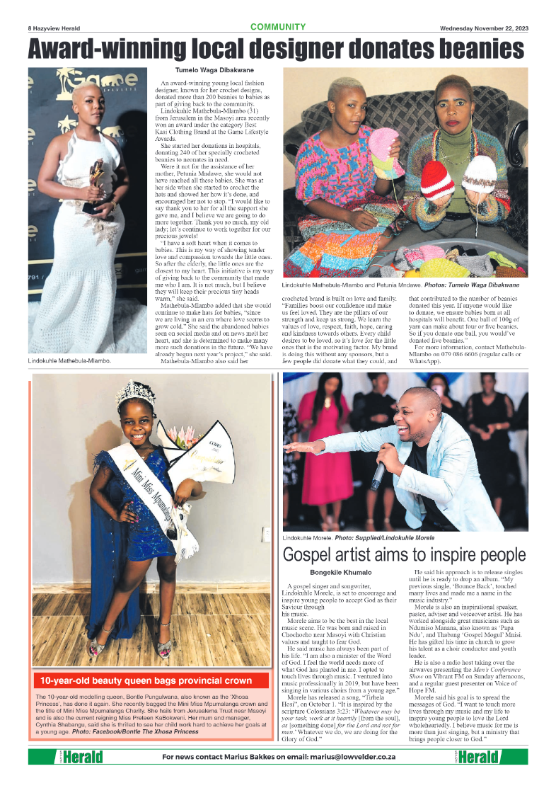 Hazyview Herald 22 November 2023 page 8