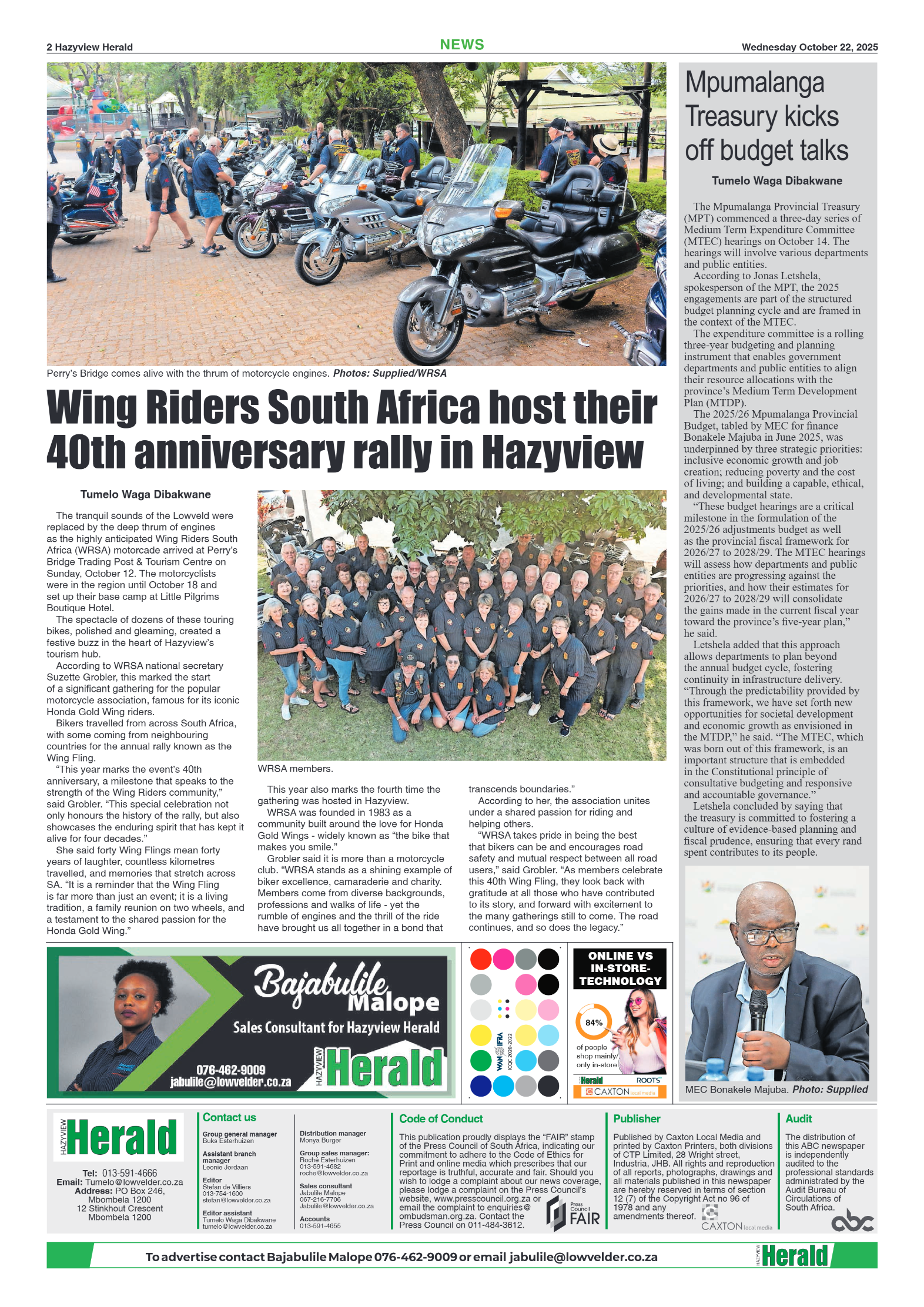 Hazyview Herald 22 October 2025 page 2