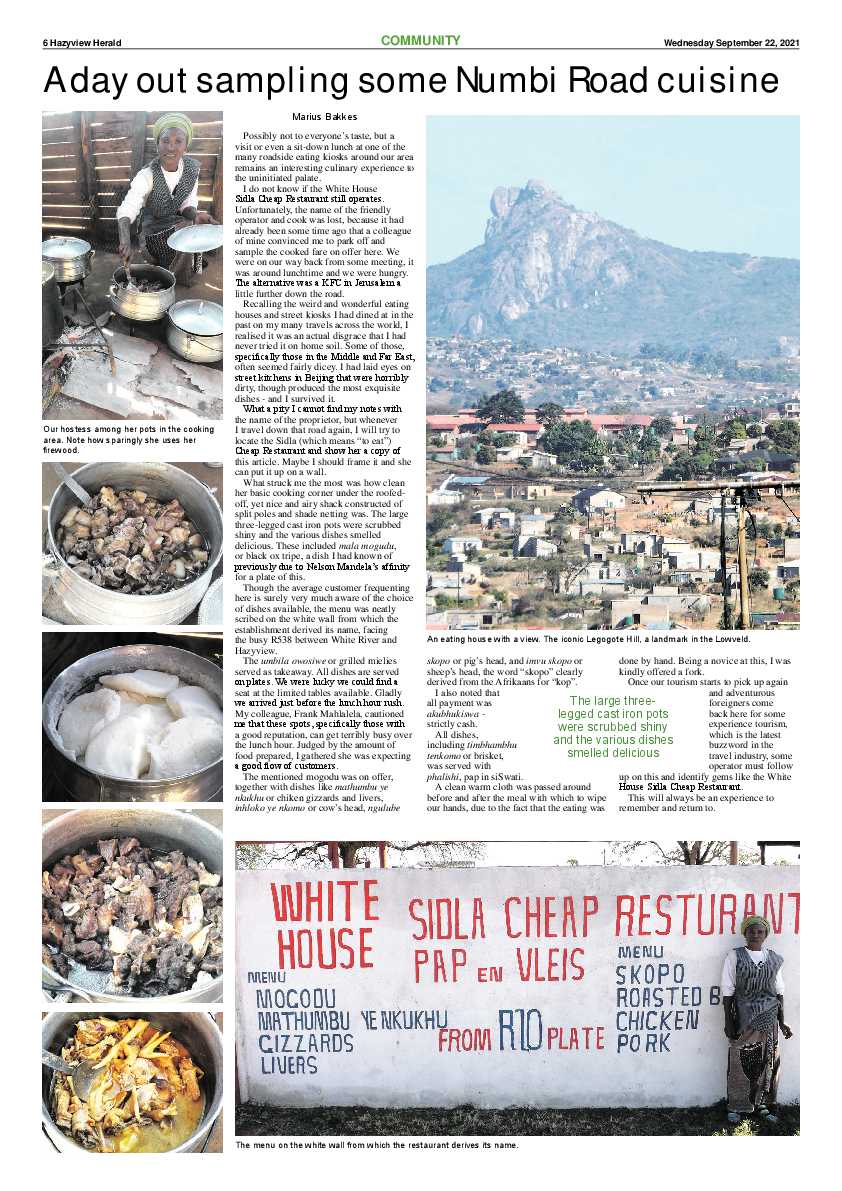Hazyview Herald 22 September 2021 page 6