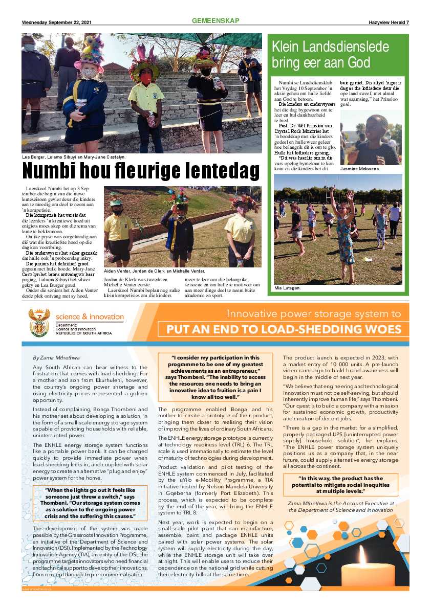 Hazyview Herald 22 September 2021 page 7