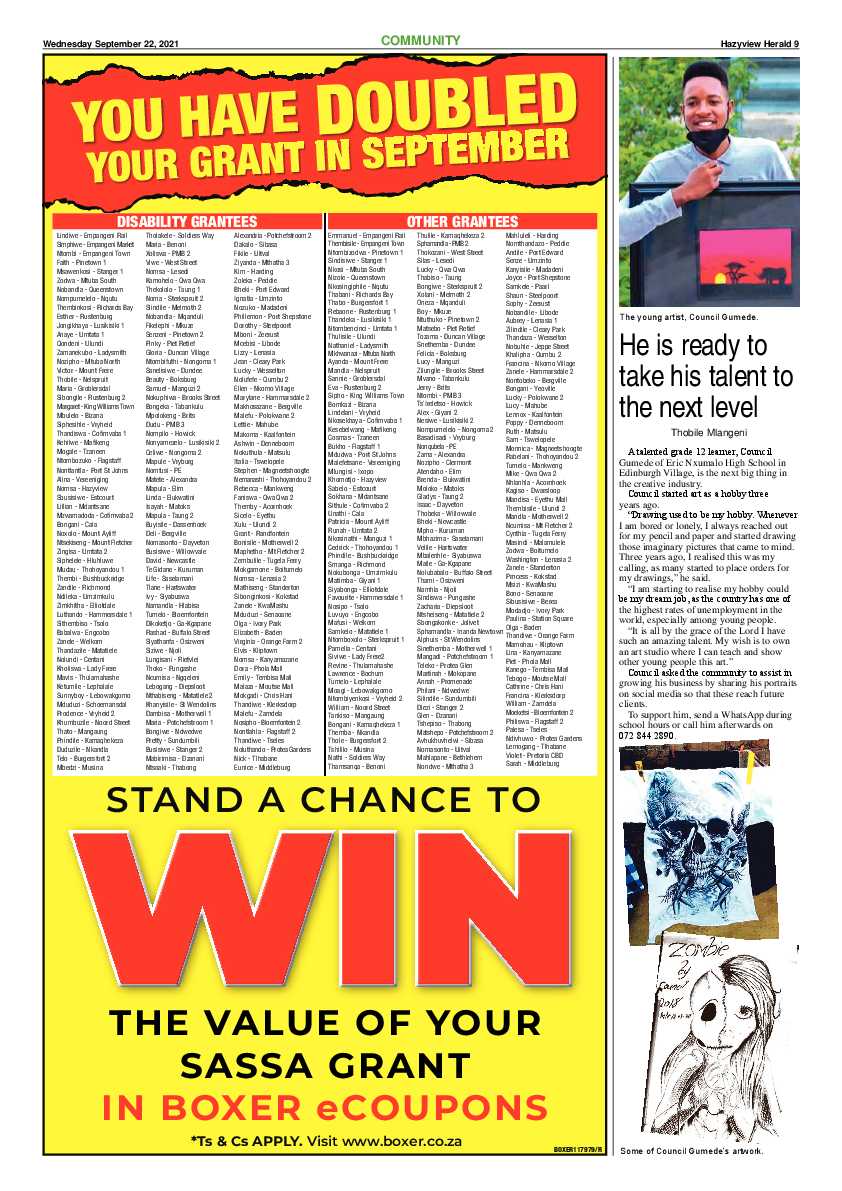 Hazyview Herald 22 September 2021 page 9