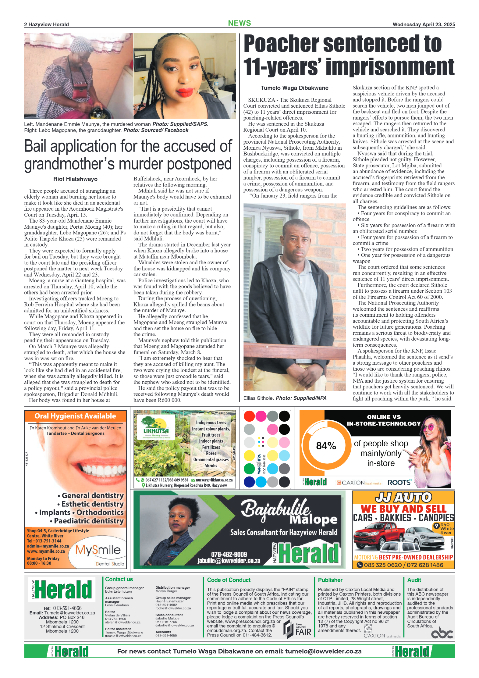 Hazyview Herald 23 April 2025 page 2
