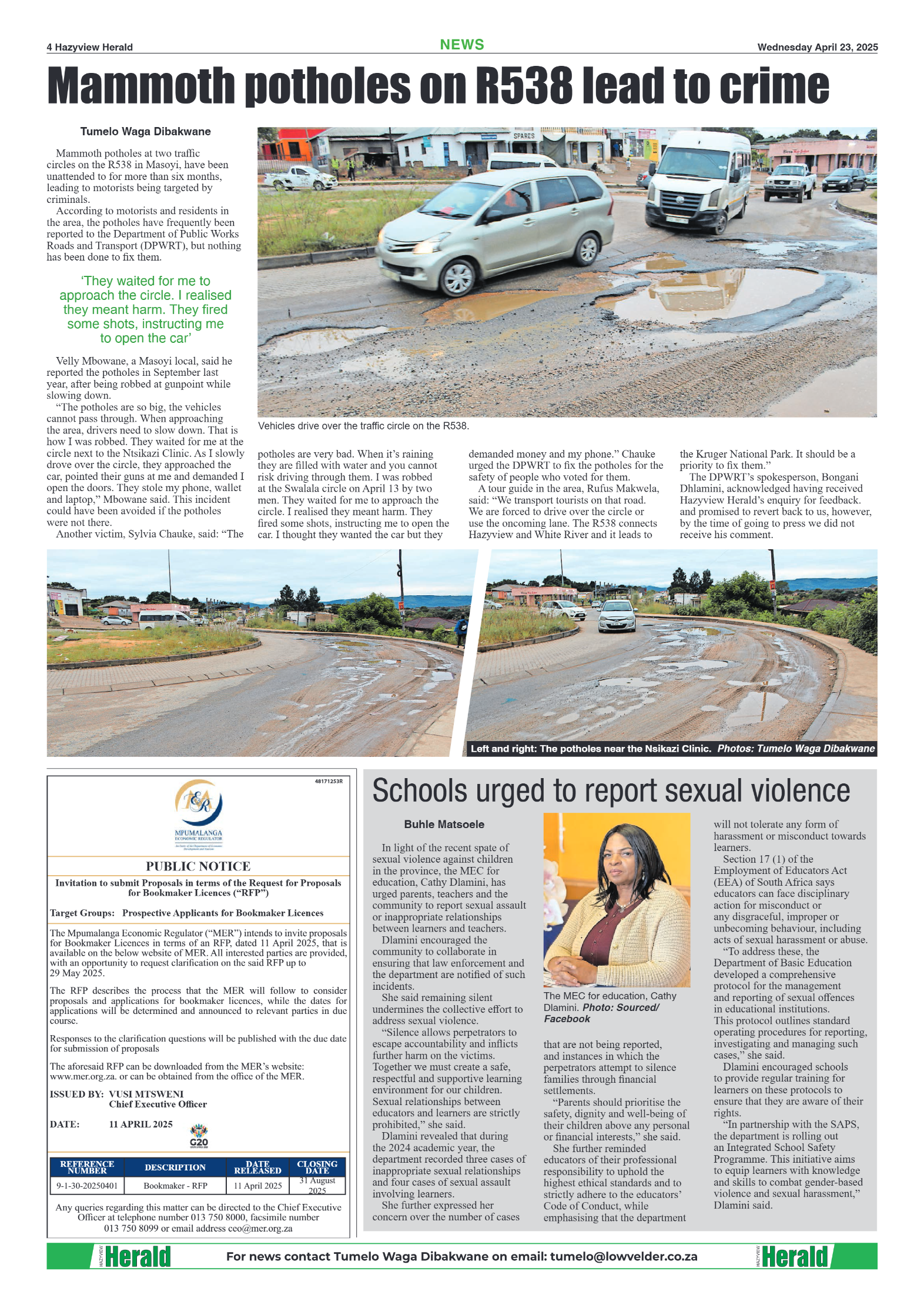 Hazyview Herald 23 April 2025 page 4