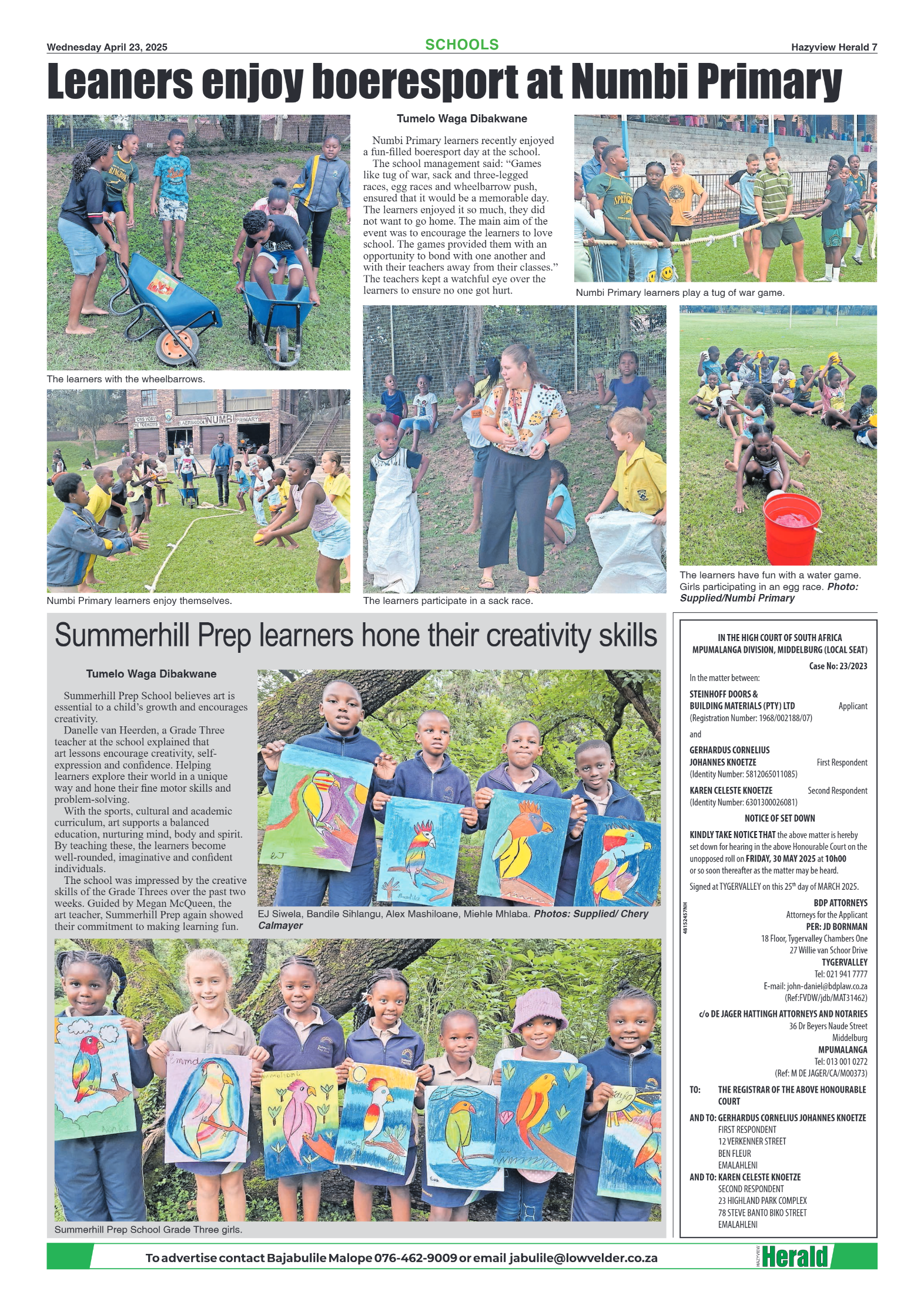 Hazyview Herald 23 April 2025 page 7