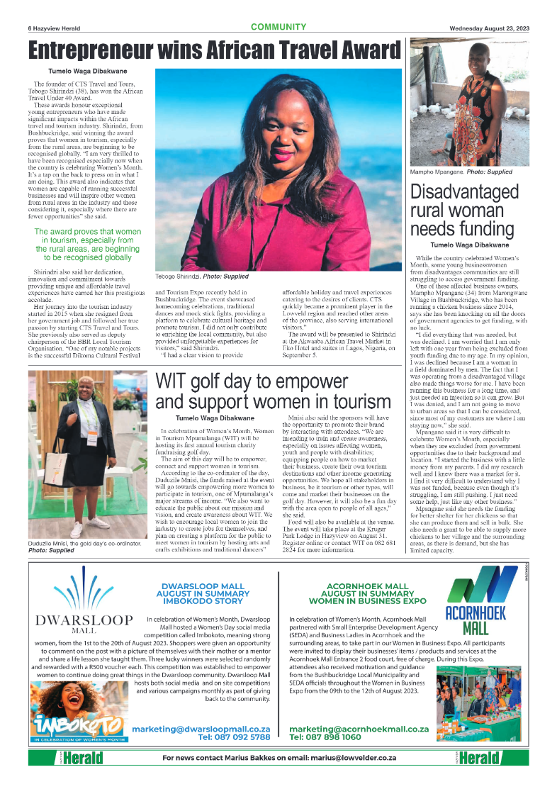 Hazyview Herald 23 August 2023 page 6
