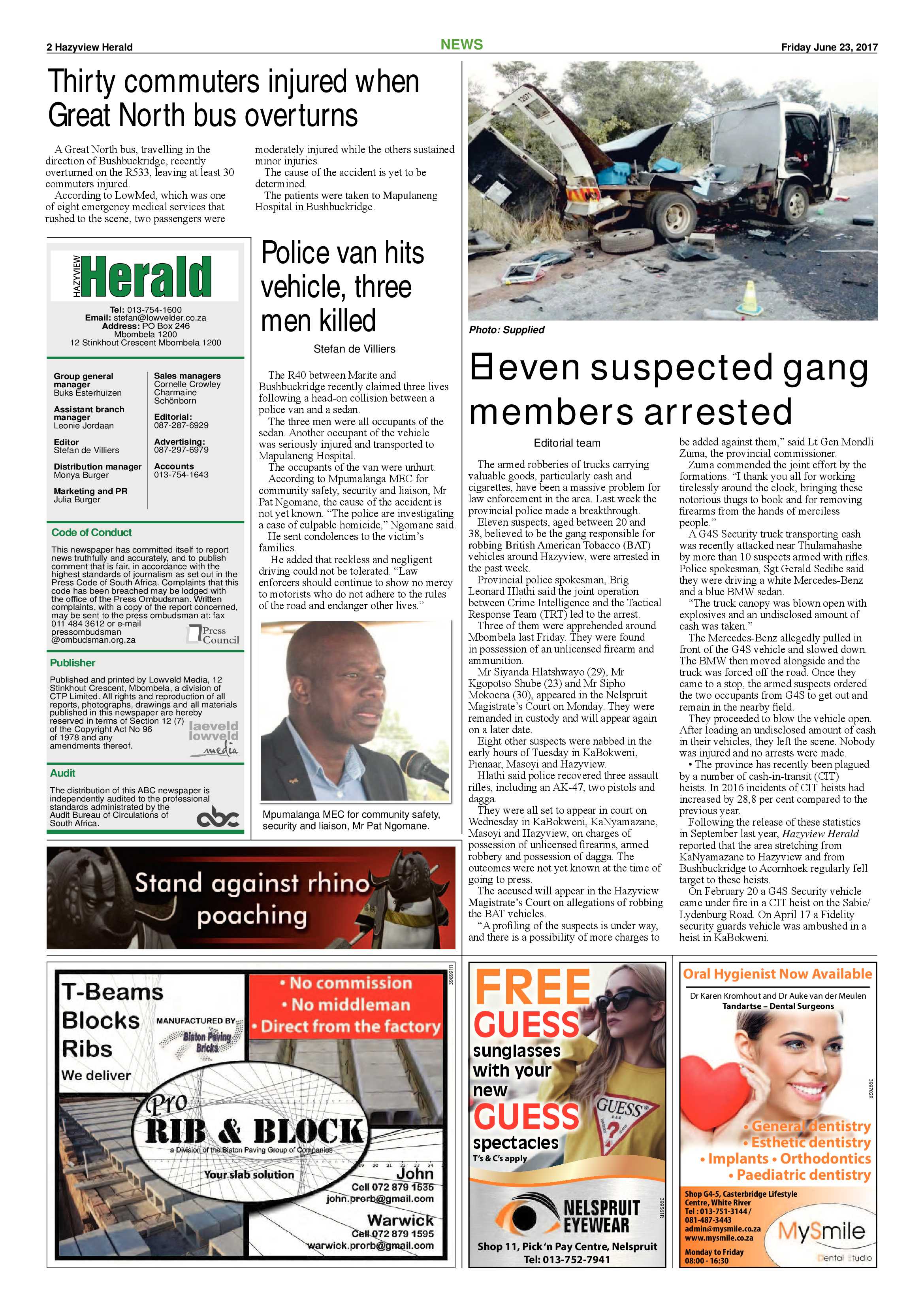 Hazyview Herald 23 June 2017 page 2