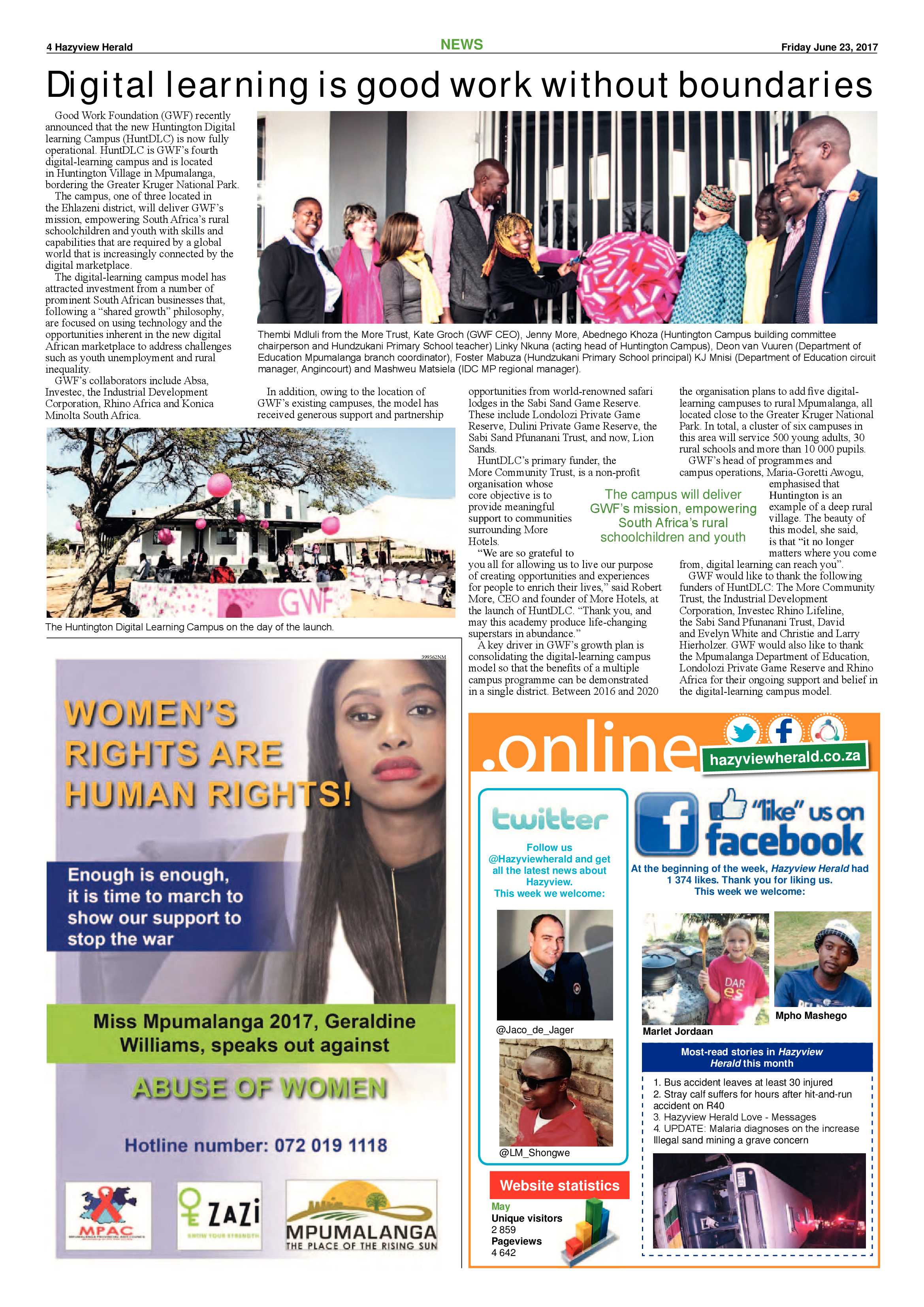 Hazyview Herald 23 June 2017 page 4