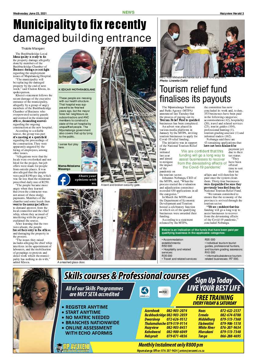 Hazyview Herald 23 June 2021 page 3