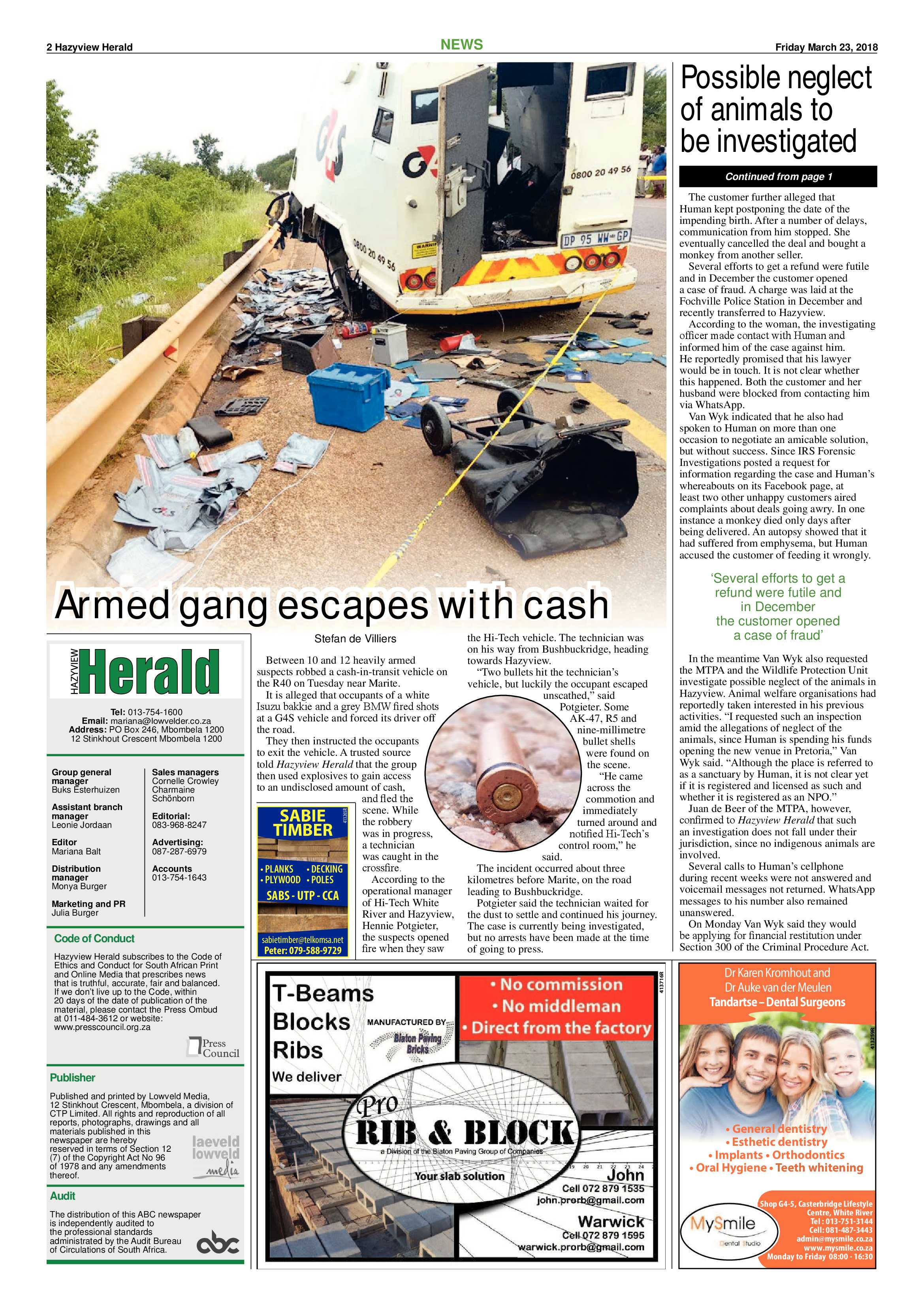 Hazyview Herald 23 March 2018 page 2