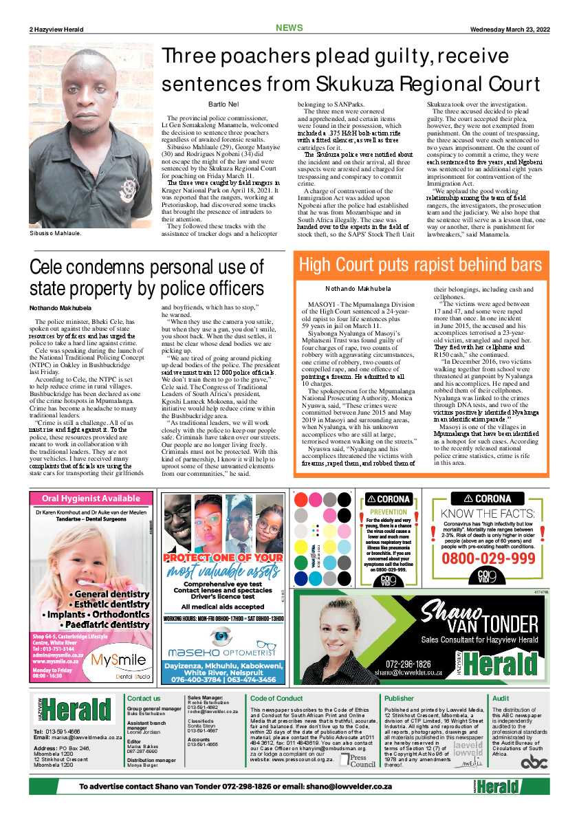 Hazyview Herald 23 March 2022 page 2