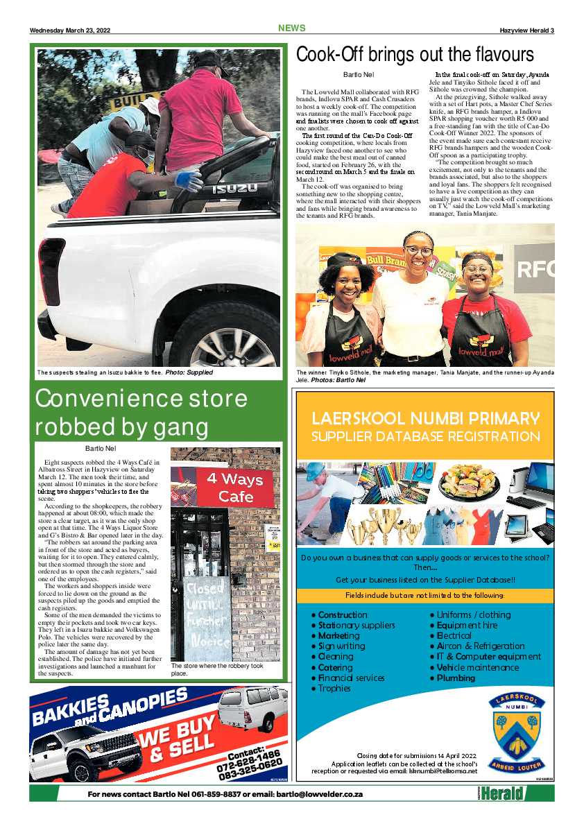 Hazyview Herald 23 March 2022 page 3