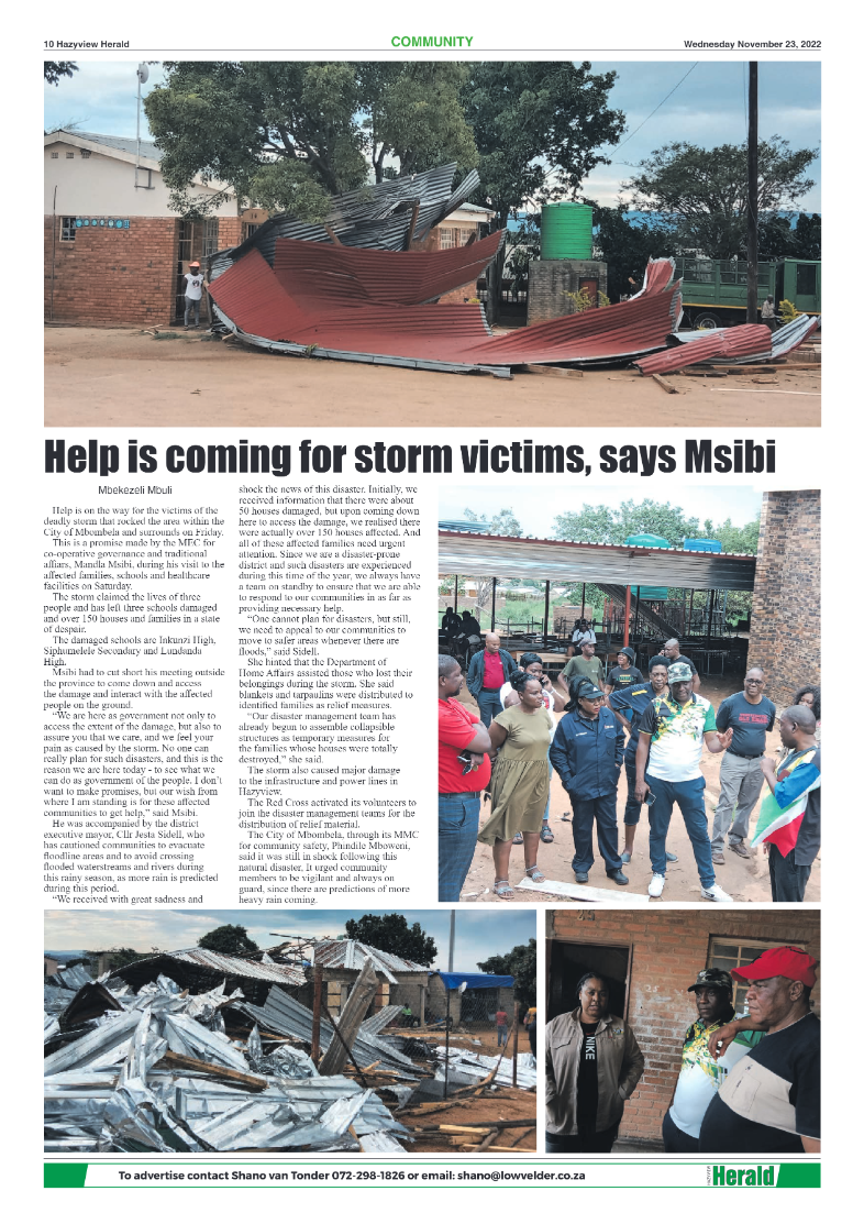 Hazyview Herald 23 November 2022 page 10