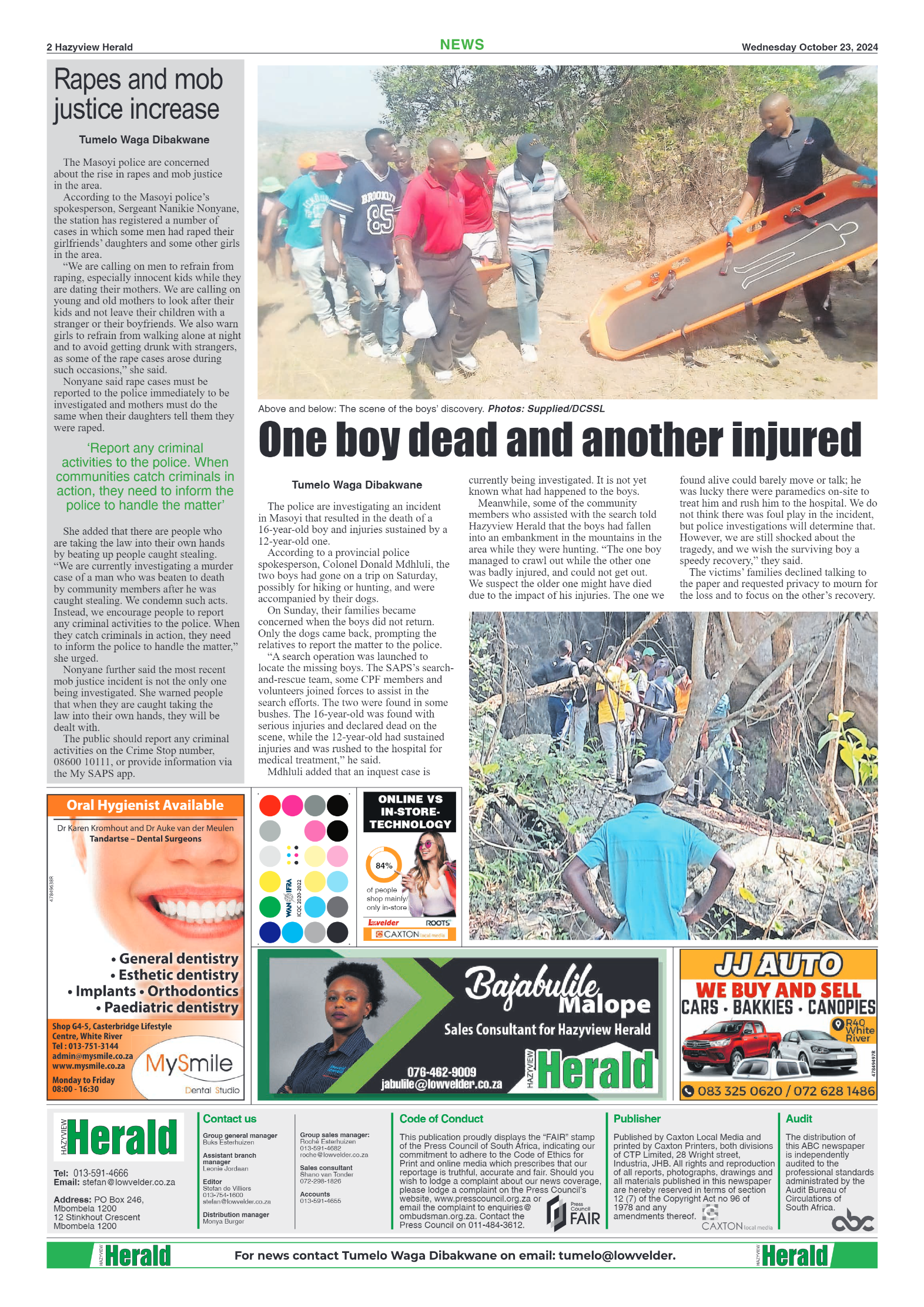 Hazyview Herald 23 October 2024 page 2