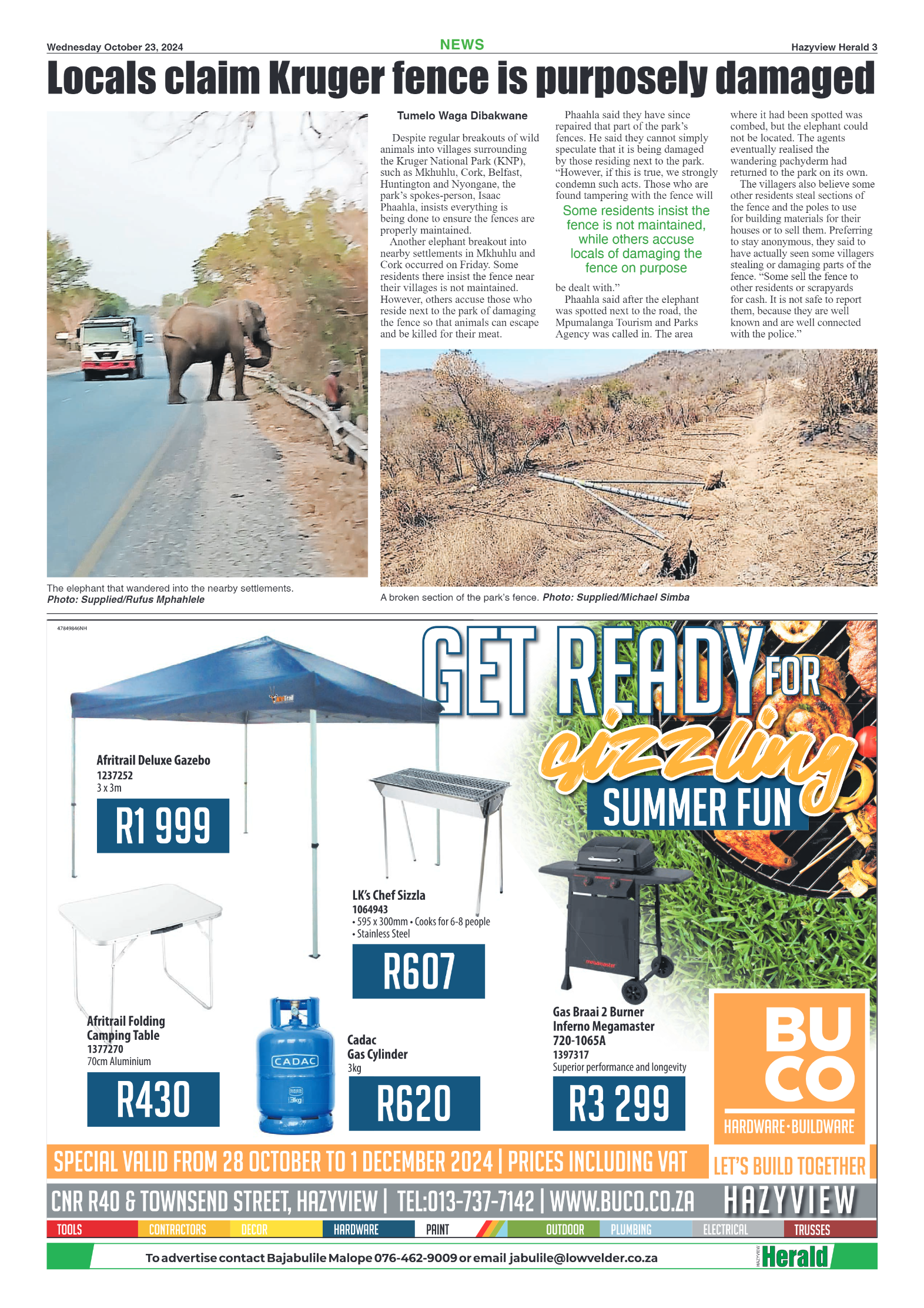 Hazyview Herald 23 October 2024 page 3