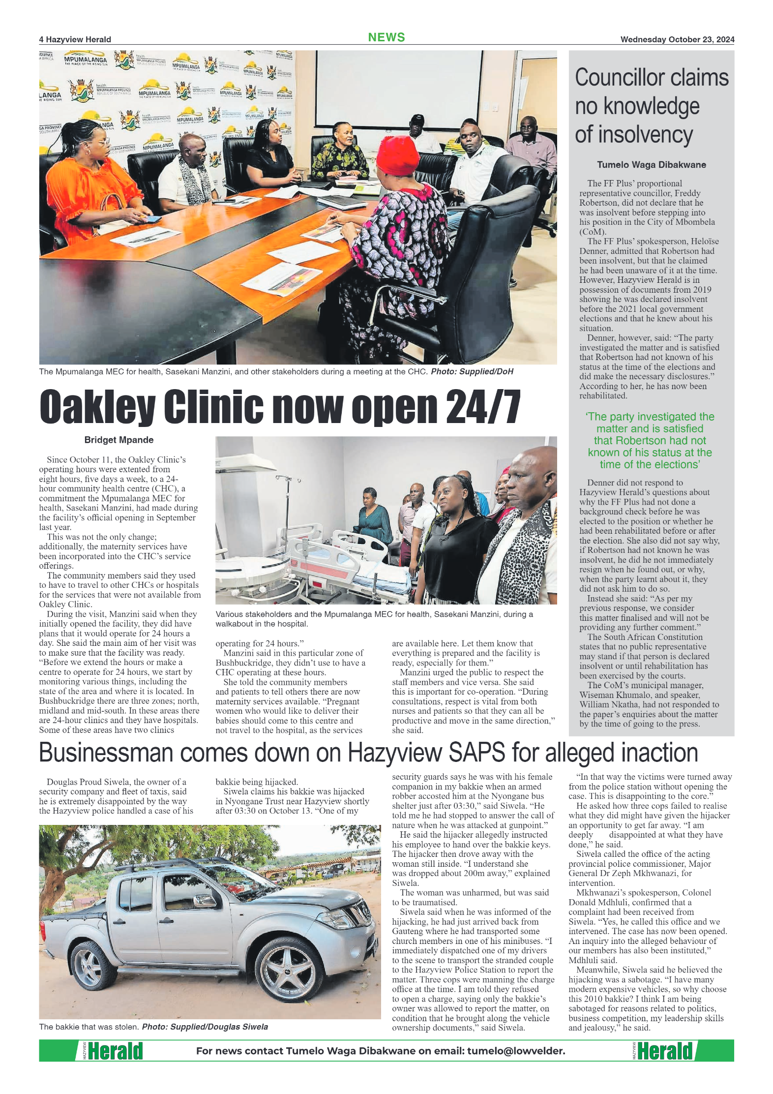 Hazyview Herald 23 October 2024 page 4