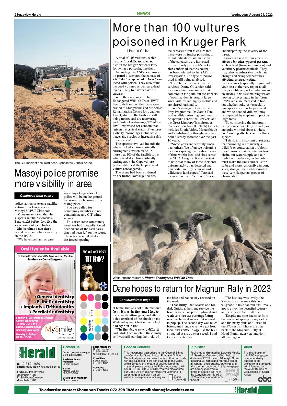 Hazyview Herald 24 August 2022 page 2