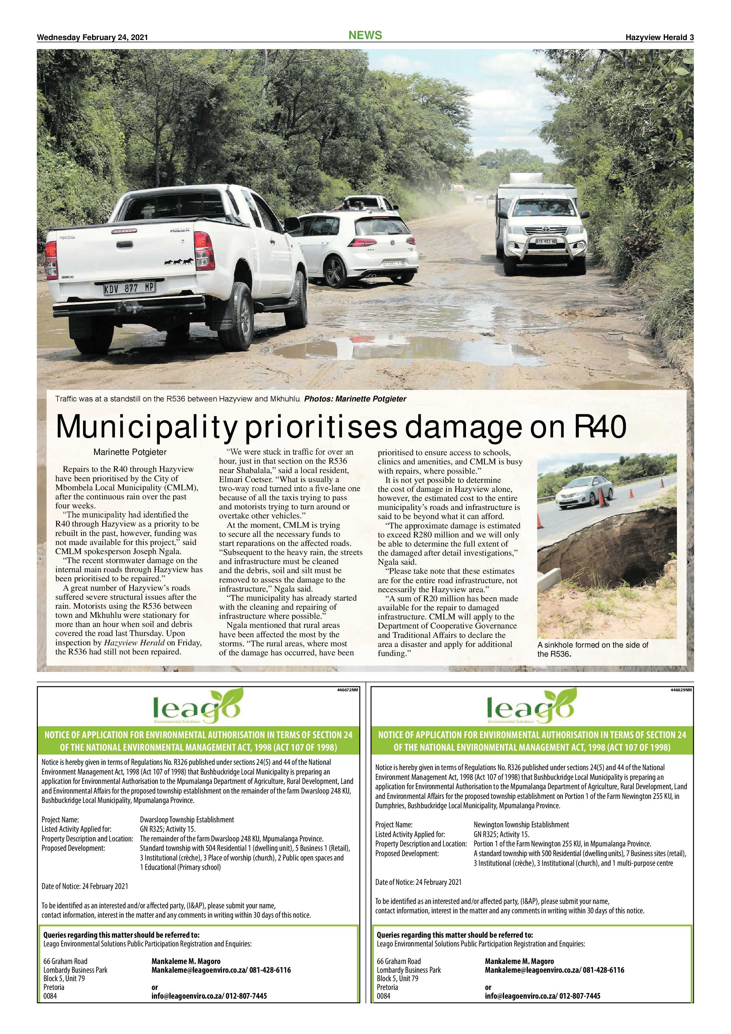 Hazyview Herald 24 February 2021 page 3