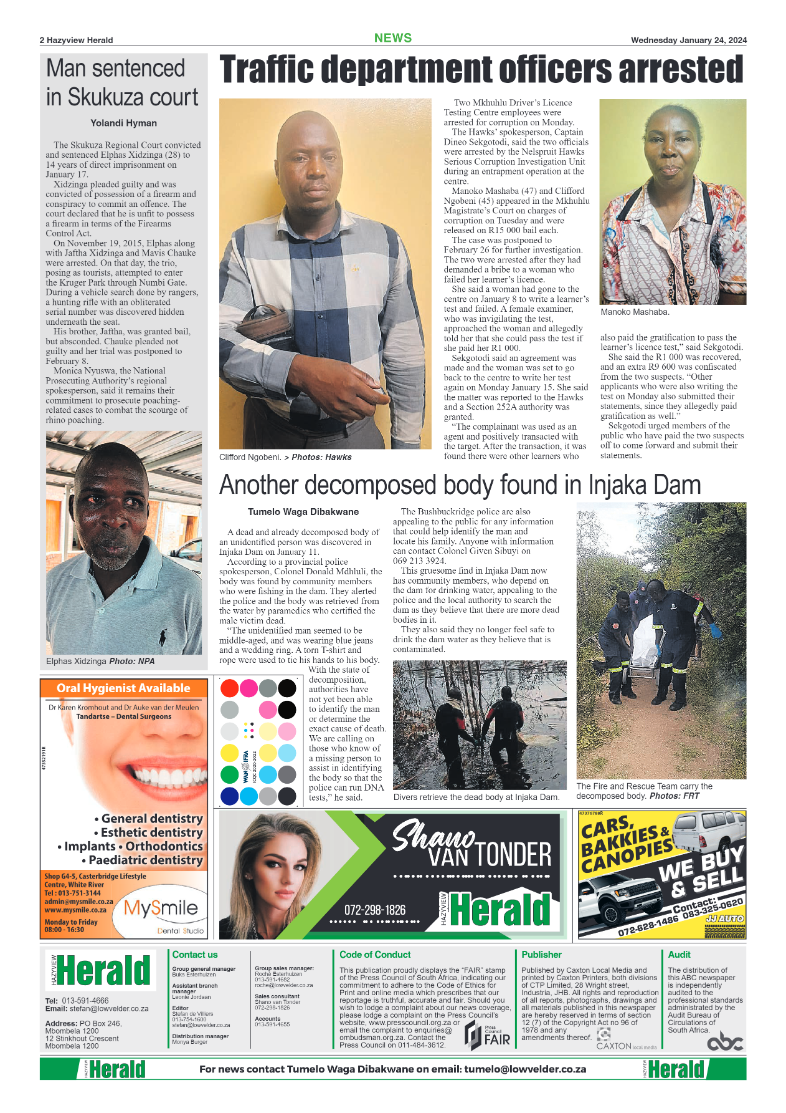 Hazyview Herald 24 January 2024 page 2