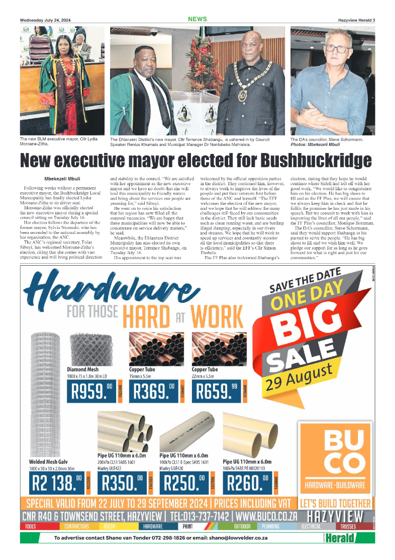 Hazyview Herald 24 July 2024 page 3