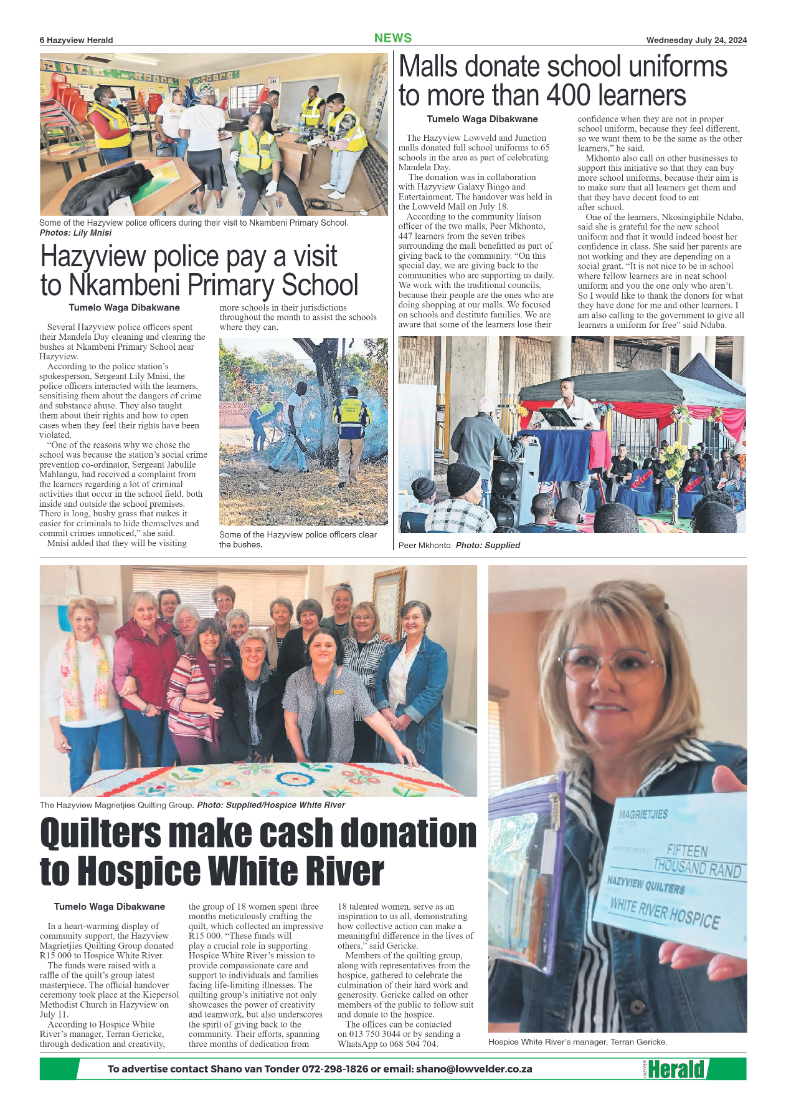 Hazyview Herald 24 July 2024 page 6