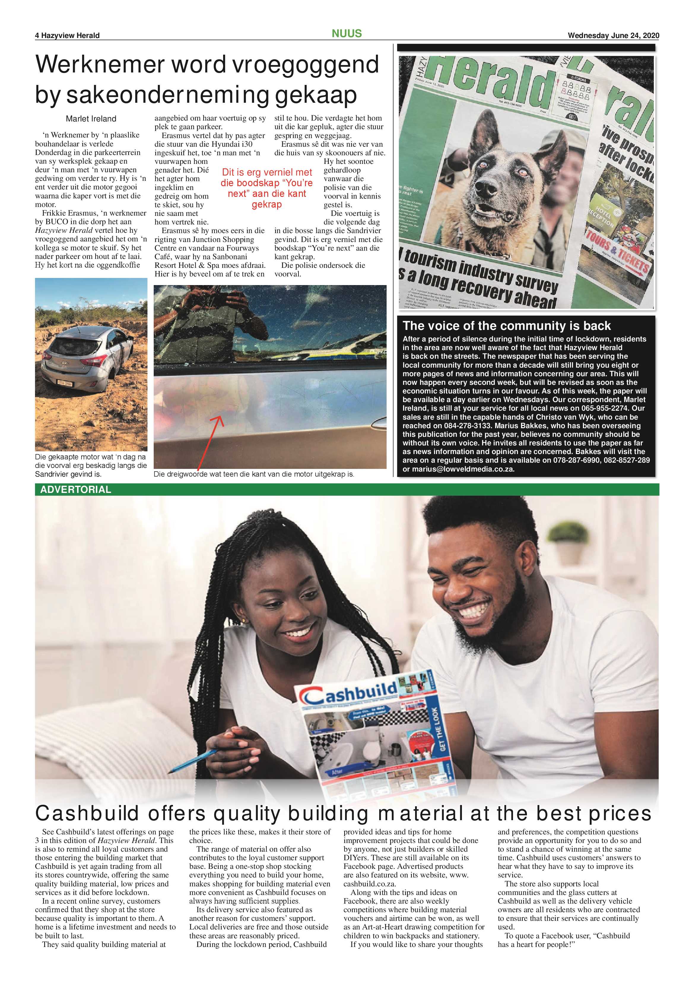 Hazyview Herald 24 June 2020 page 4