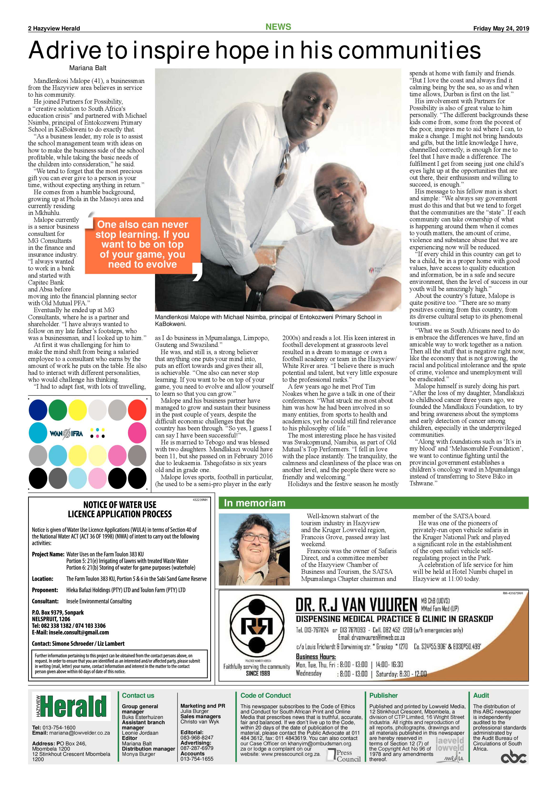 Hazyview Herald 24 May 2019 page 2