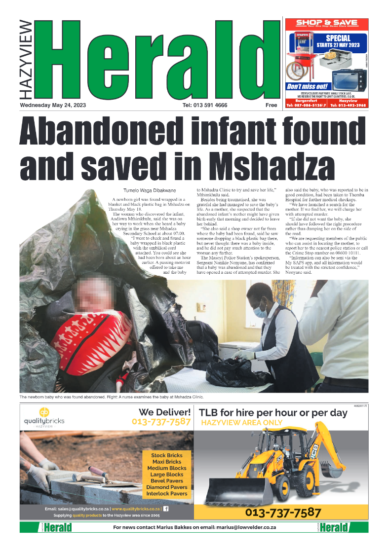 Hazyview Herald 24 May 2023 page 1