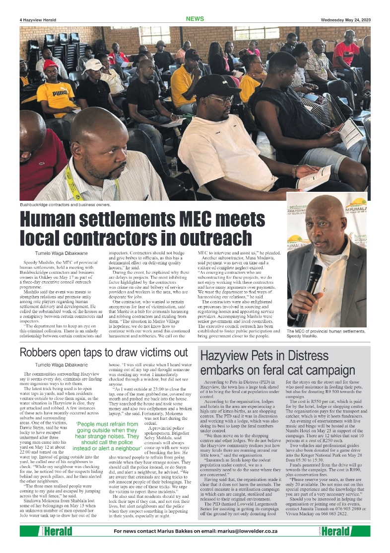 Hazyview Herald 24 May 2023 page 4