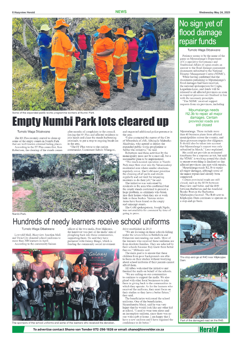 Hazyview Herald 24 May 2023 page 6
