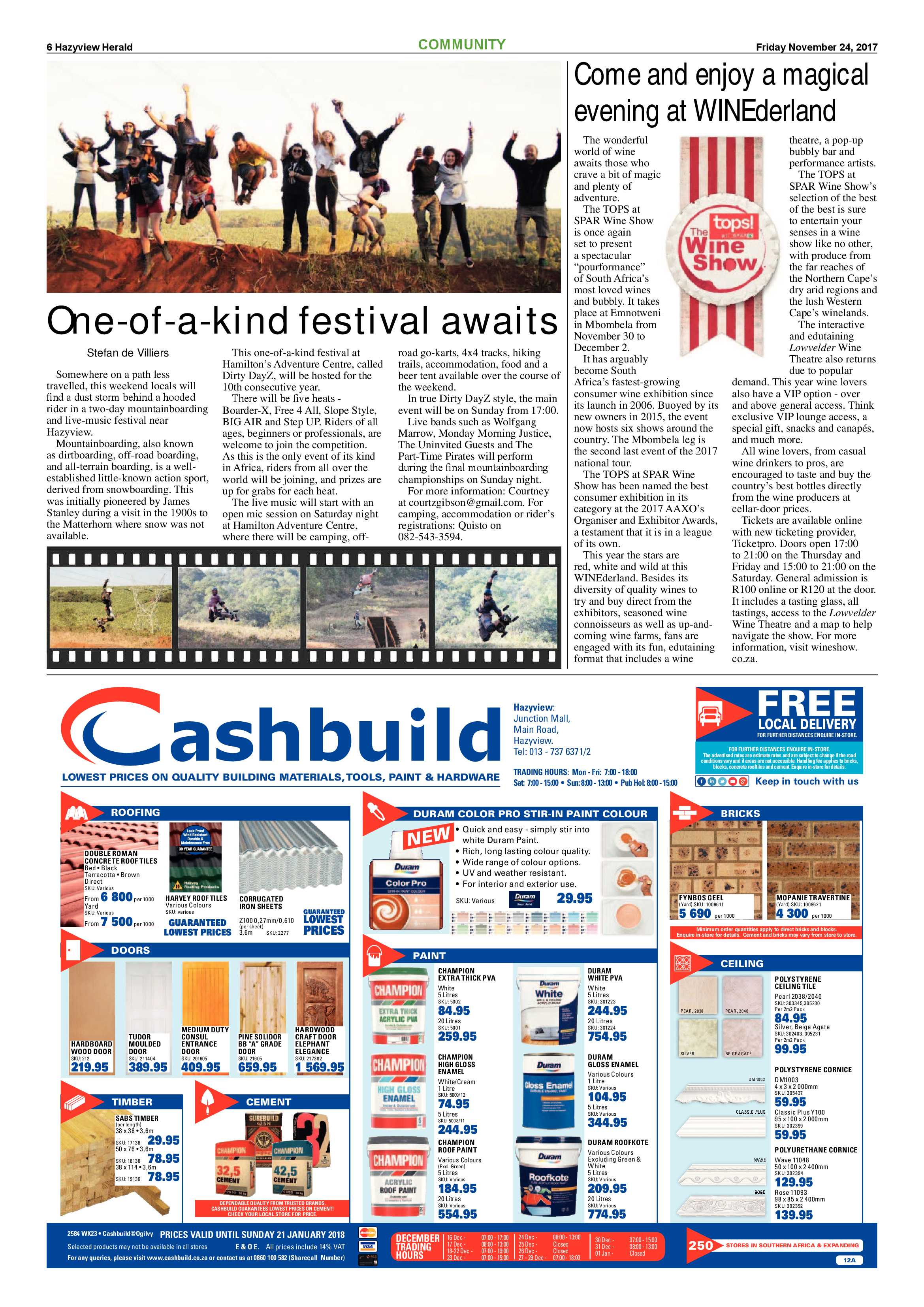 Hazyview Herald 24 November 2017 page 6