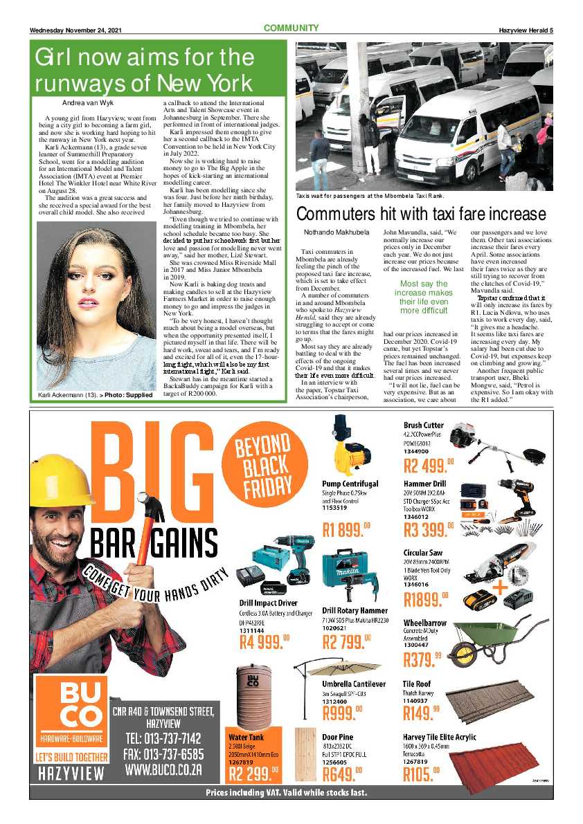 Hazyview Herald 24 November 2021 page 5