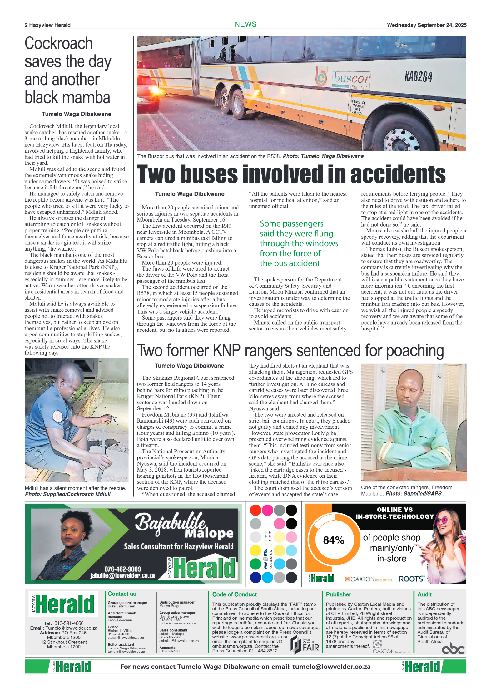 Hazyview Herald 24 September 2025 page 2