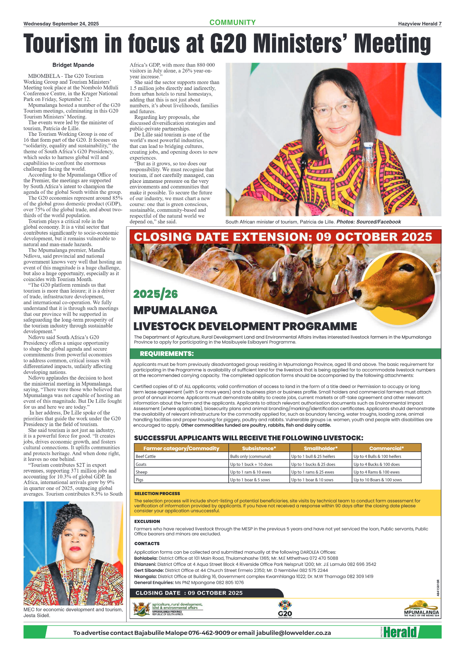 Hazyview Herald 24 September 2025 page 7