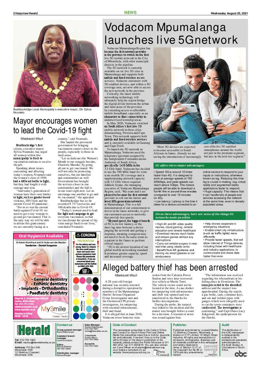 Hazyview Herald 25 August 2021 page 2