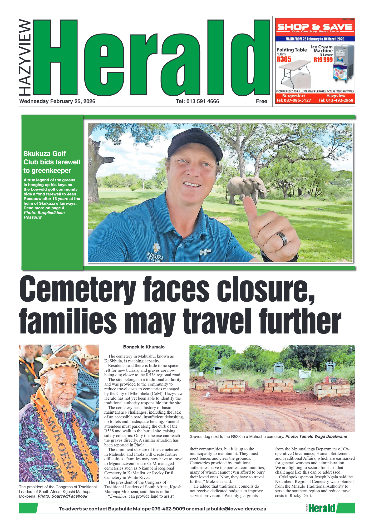 Hazyview Herald 25 February 2026 page 1