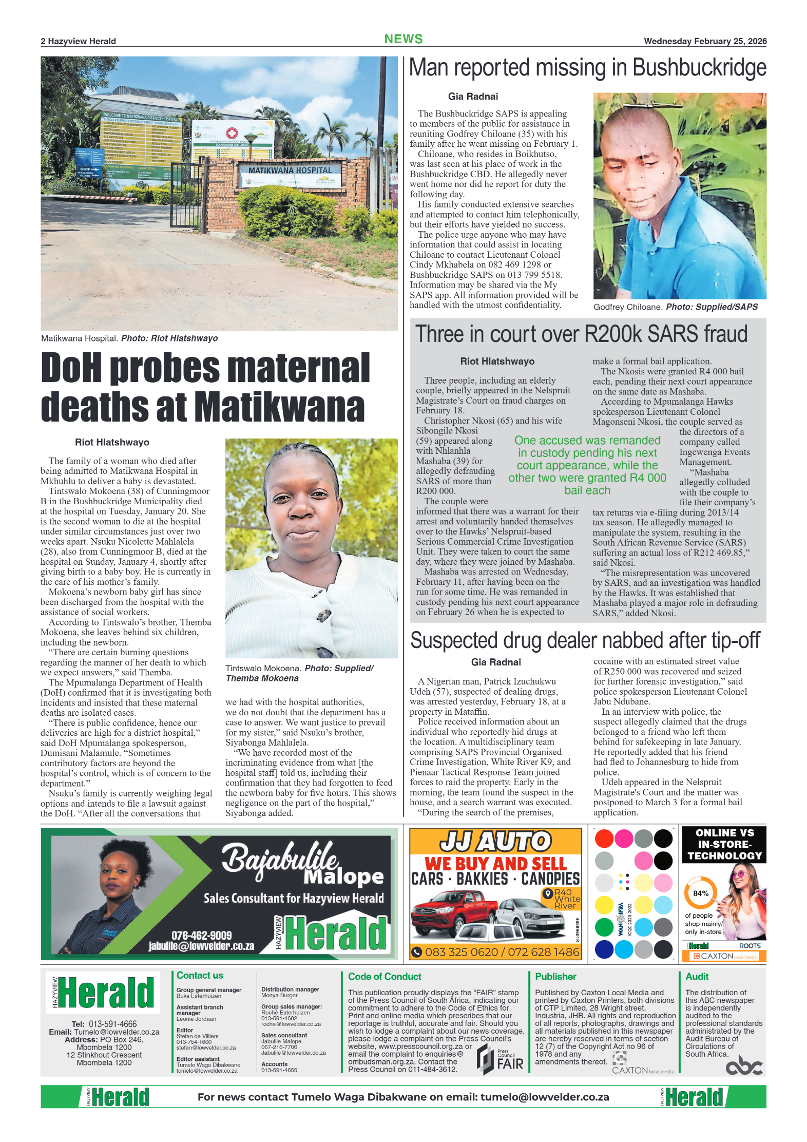 Hazyview Herald 25 February 2026 page 2