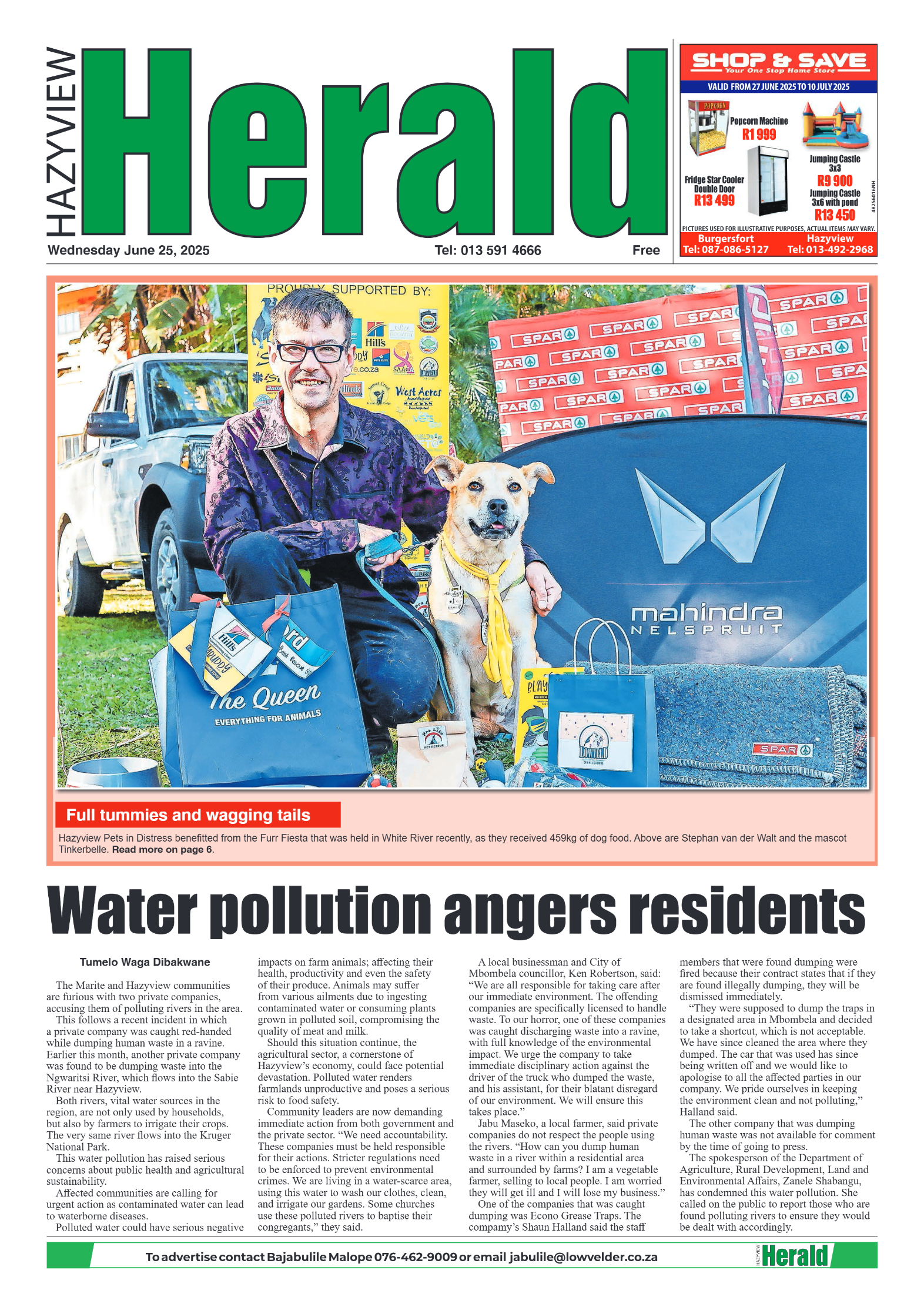 Hazyview Herald 25 June 2025 page 1