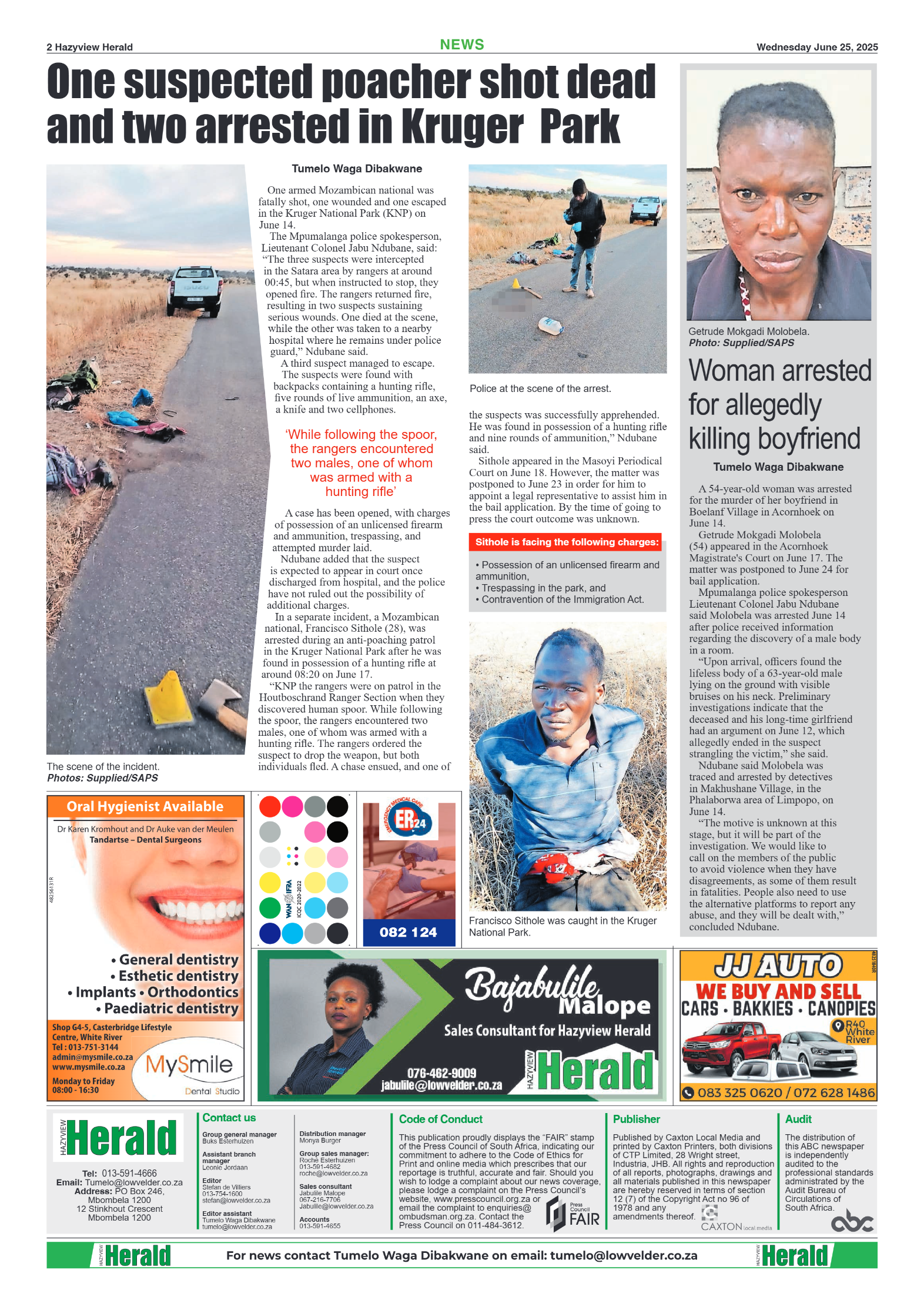 Hazyview Herald 25 June 2025 page 2