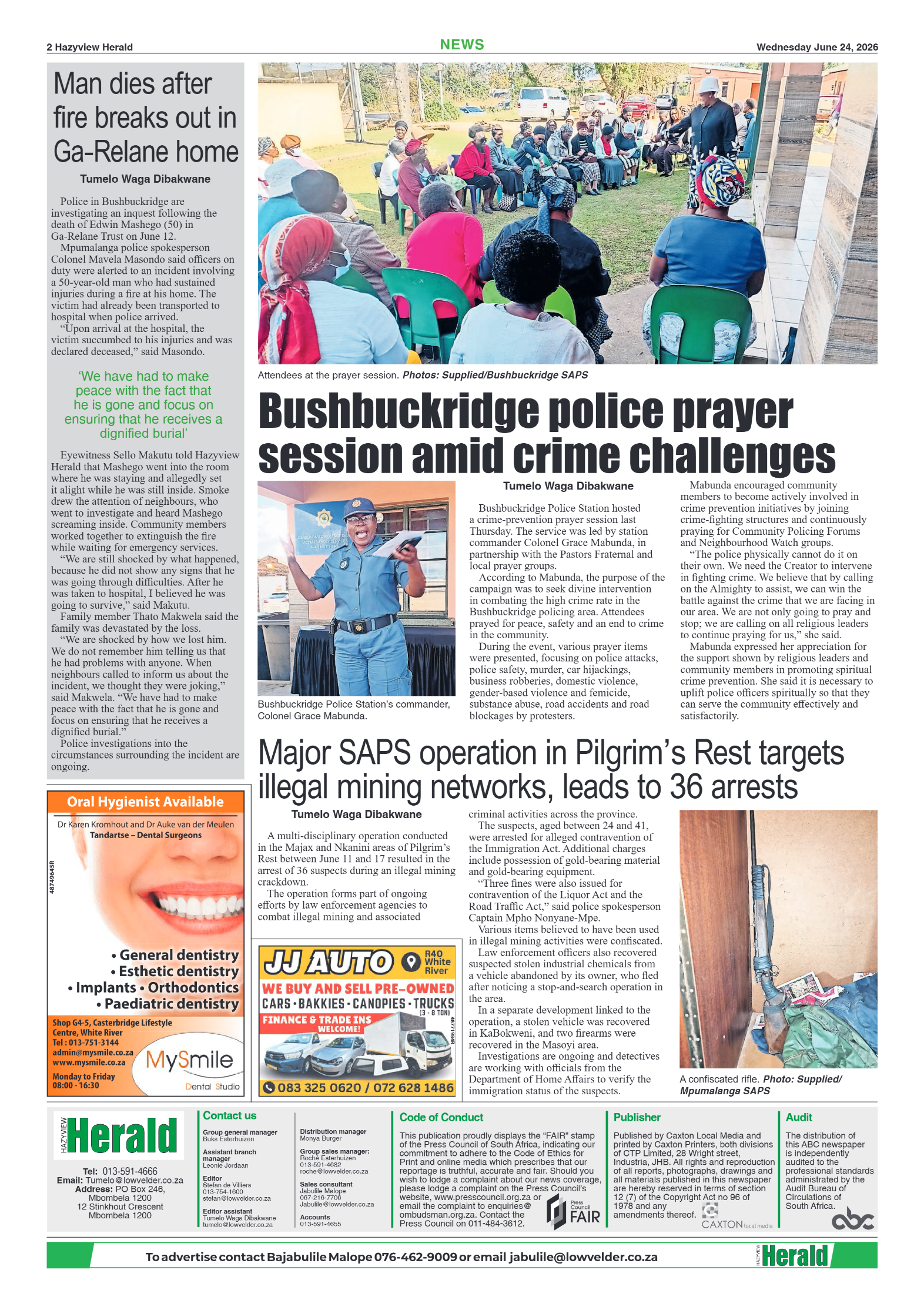 Hazyview Herald 24 June 2026 page 2