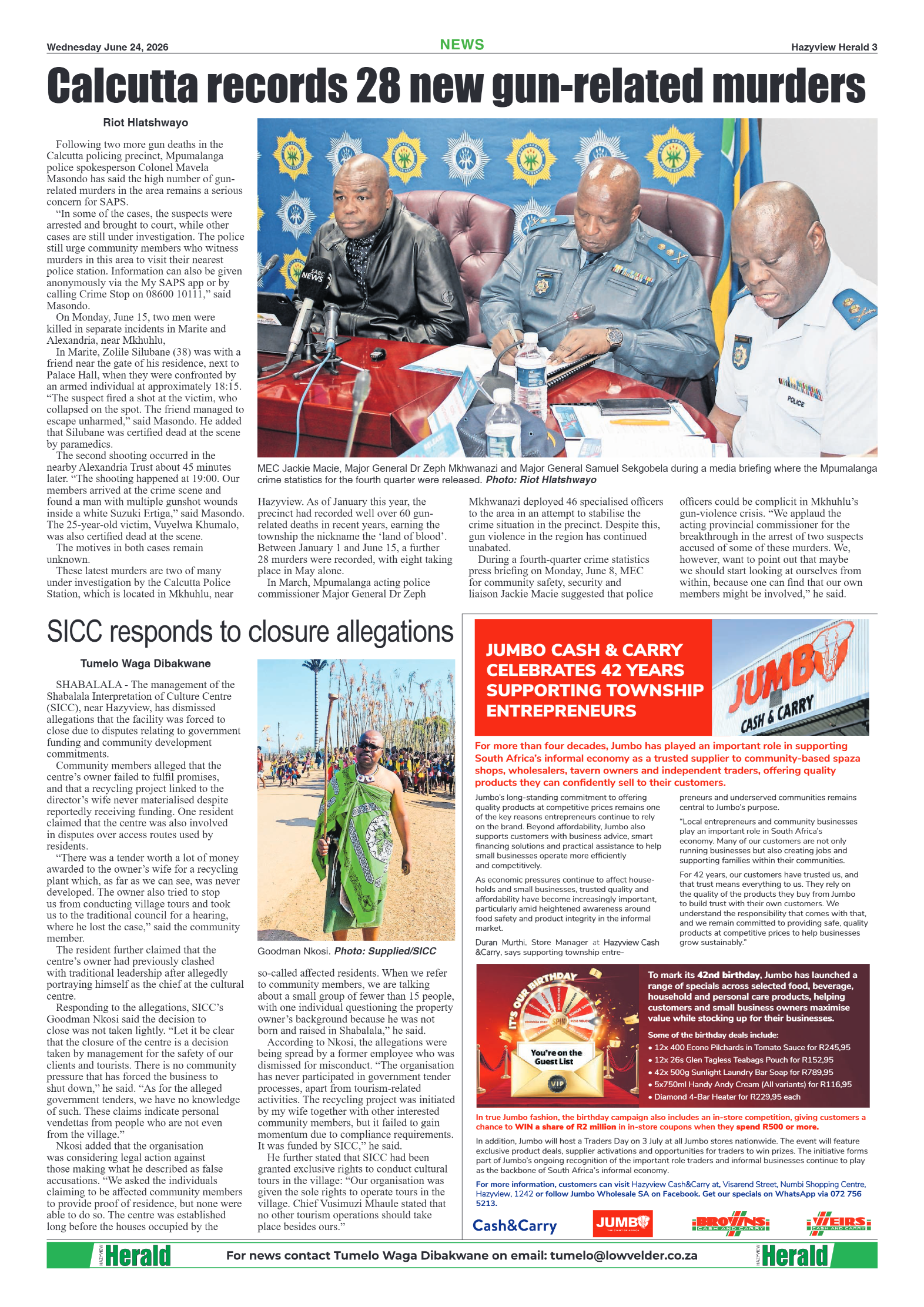 Hazyview Herald 24 June 2026 page 3