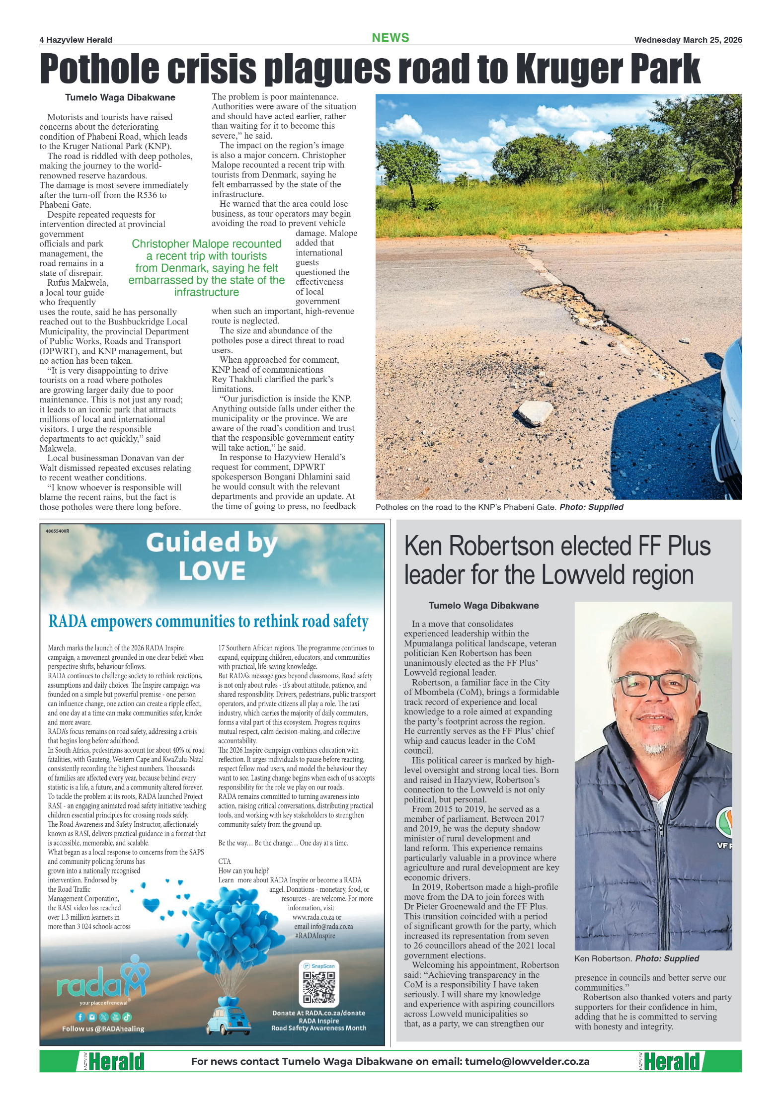 Hazyview Herald 25 March 2026 page 4