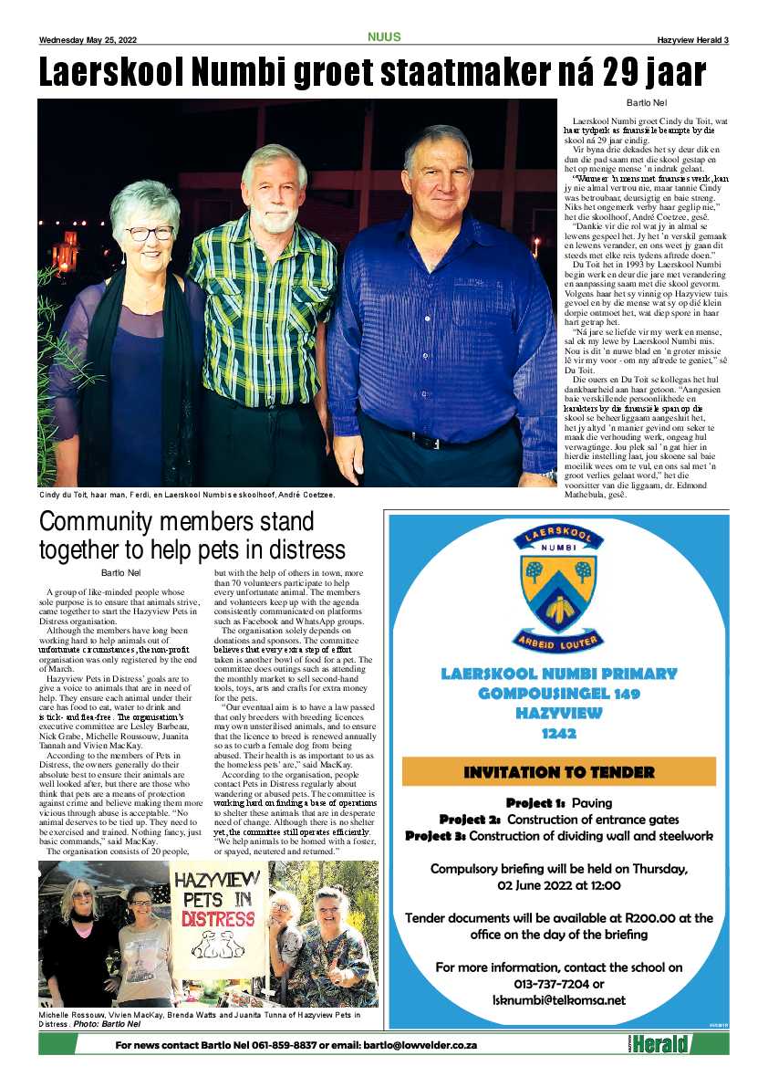 Hazyview Herald 25 May 2022 page 3