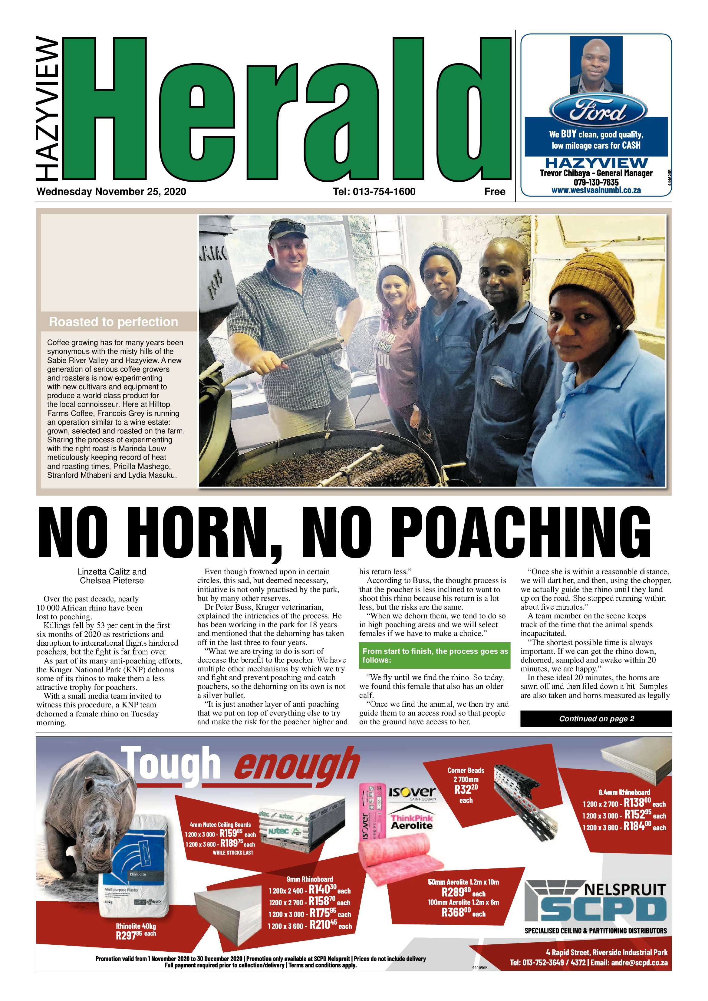 Hazyview Herald 25 November 2020 page 1