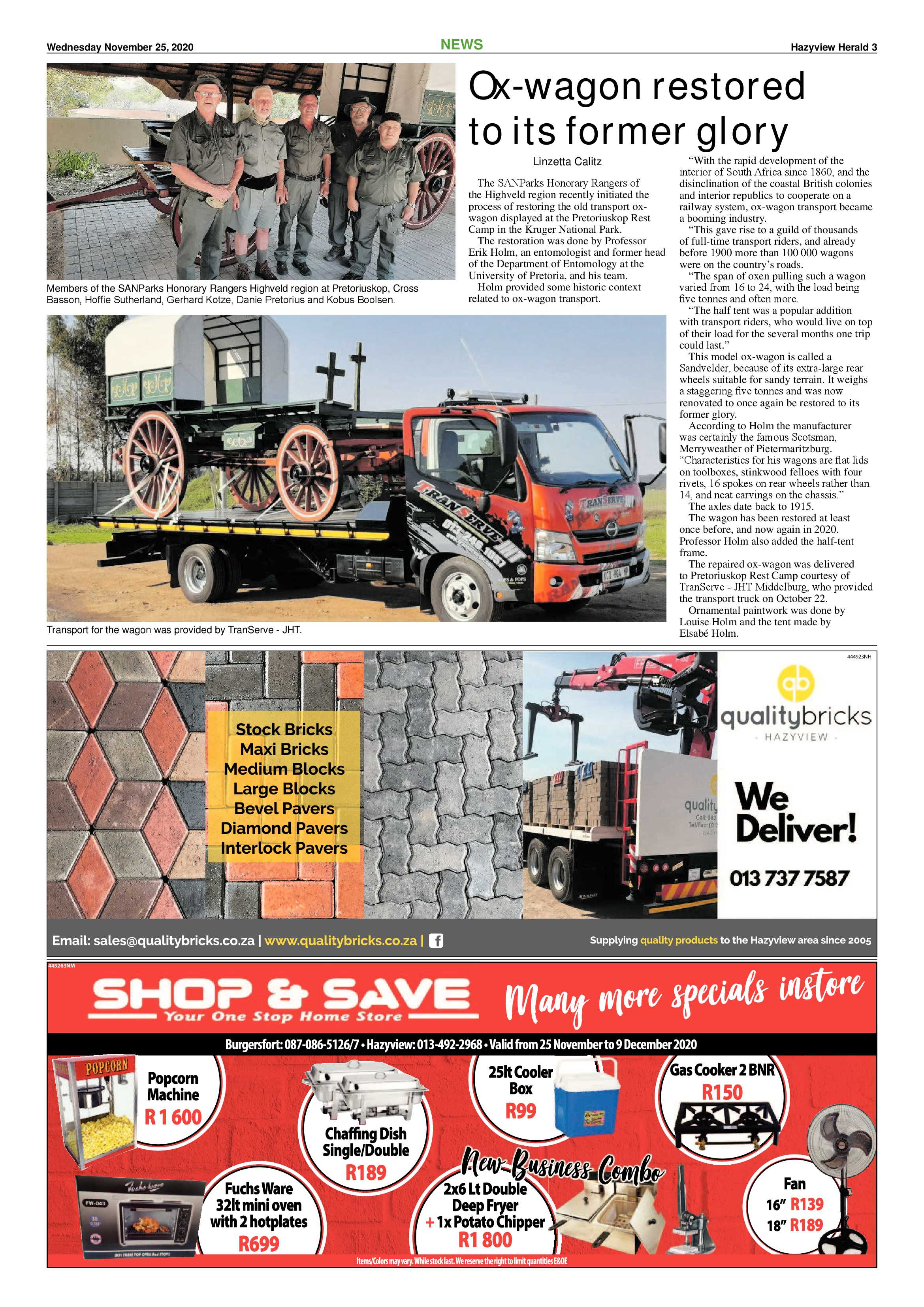 Hazyview Herald 25 November 2020 page 3