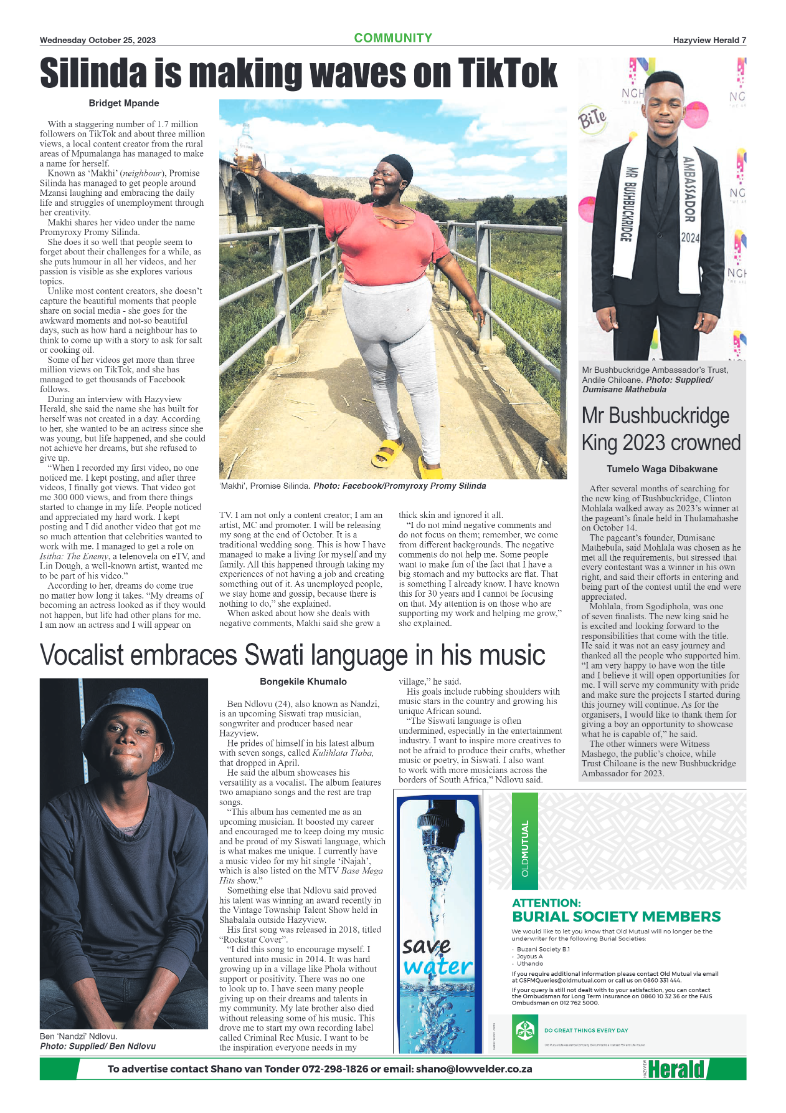 Hazyview Herald 25 October 2023 page 7
